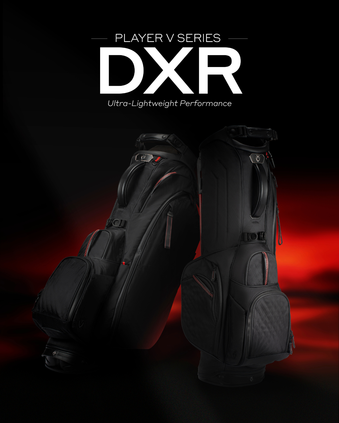 Koki！VESSEL PLAYER3.0 DXR black DXR Material: The Ultimate in Lightweight Golf Bag Material