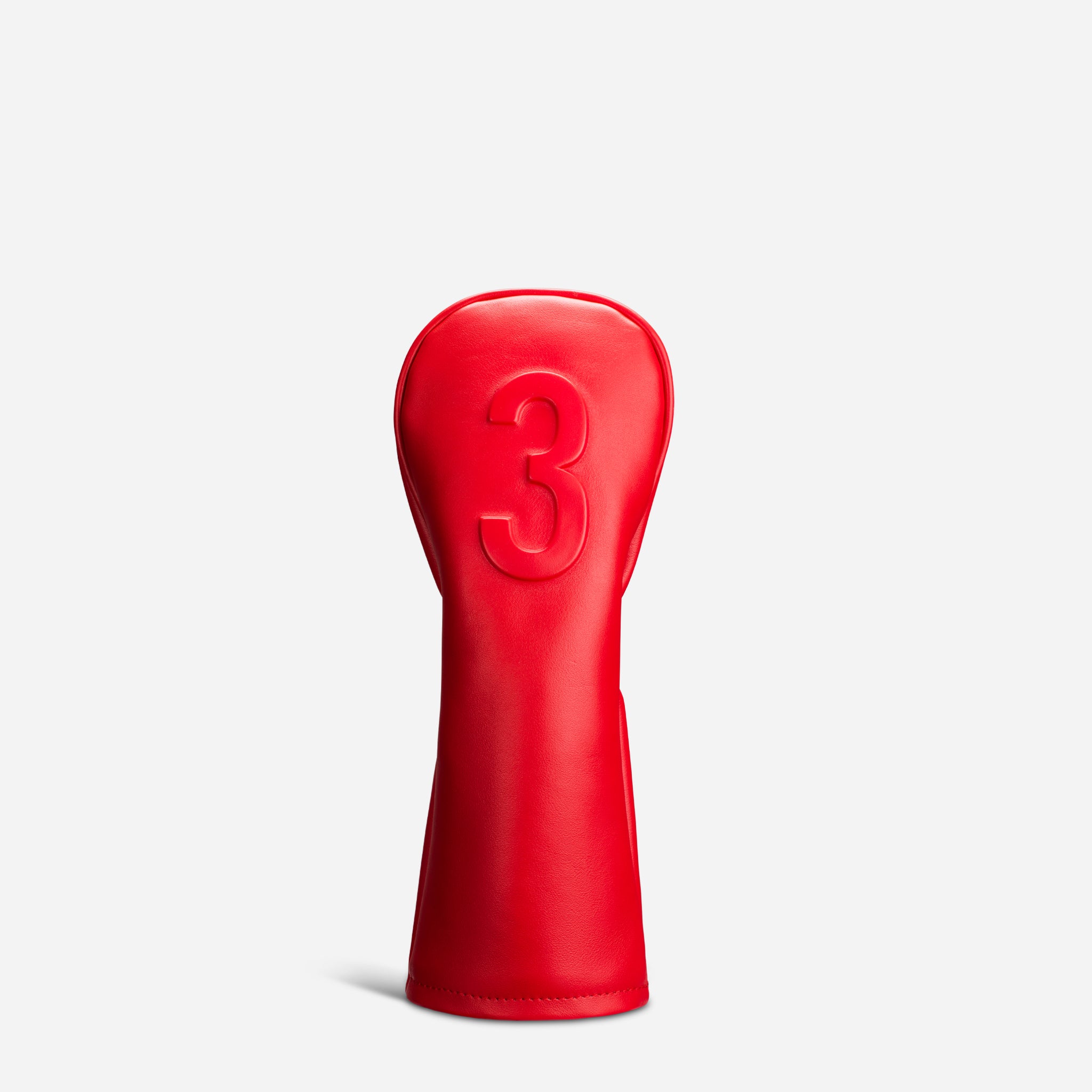 Crimson Lux Embosse leather headcover 3wood view 1 #size_3-Wood