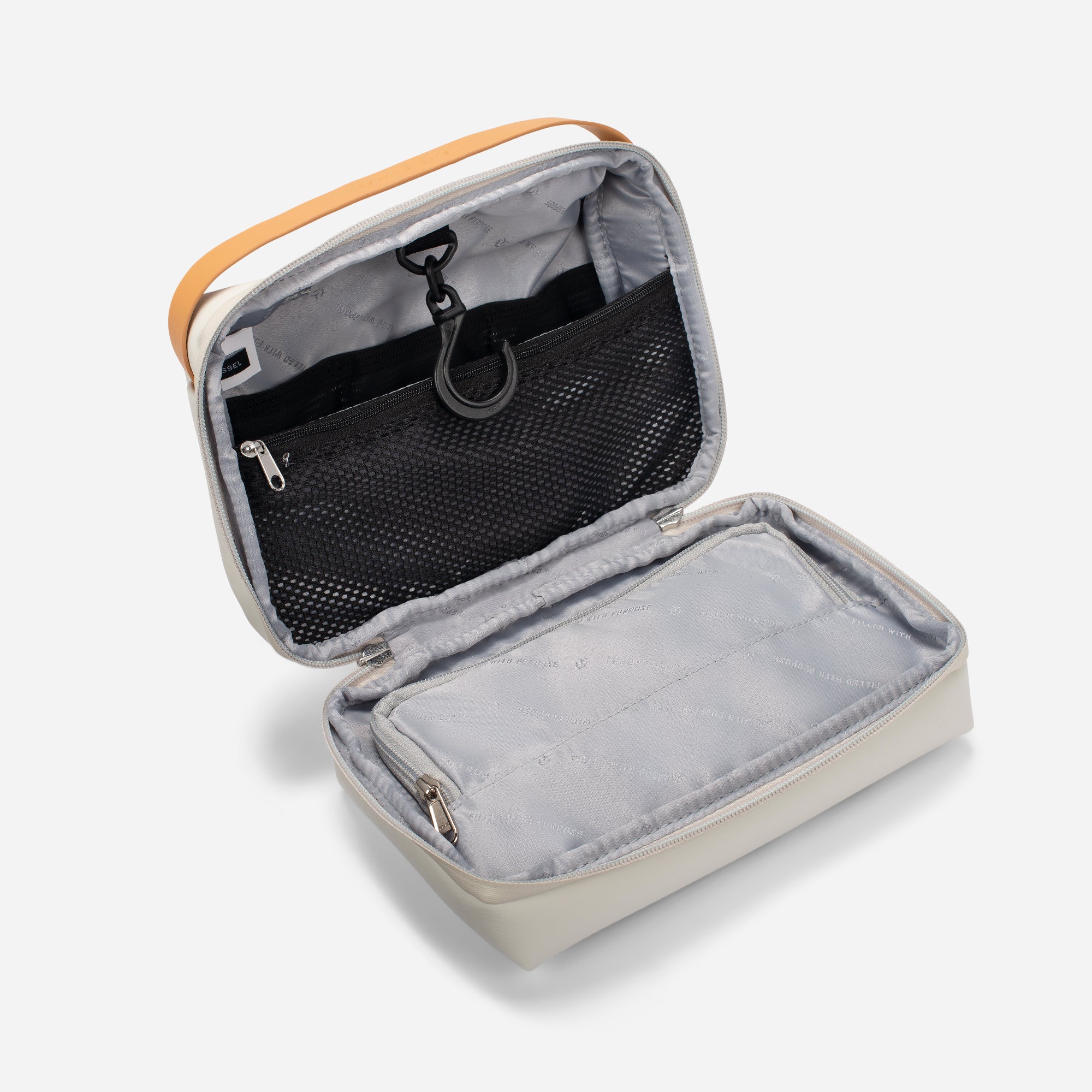 Latte Signature Toiletry interior pockets #color_latte