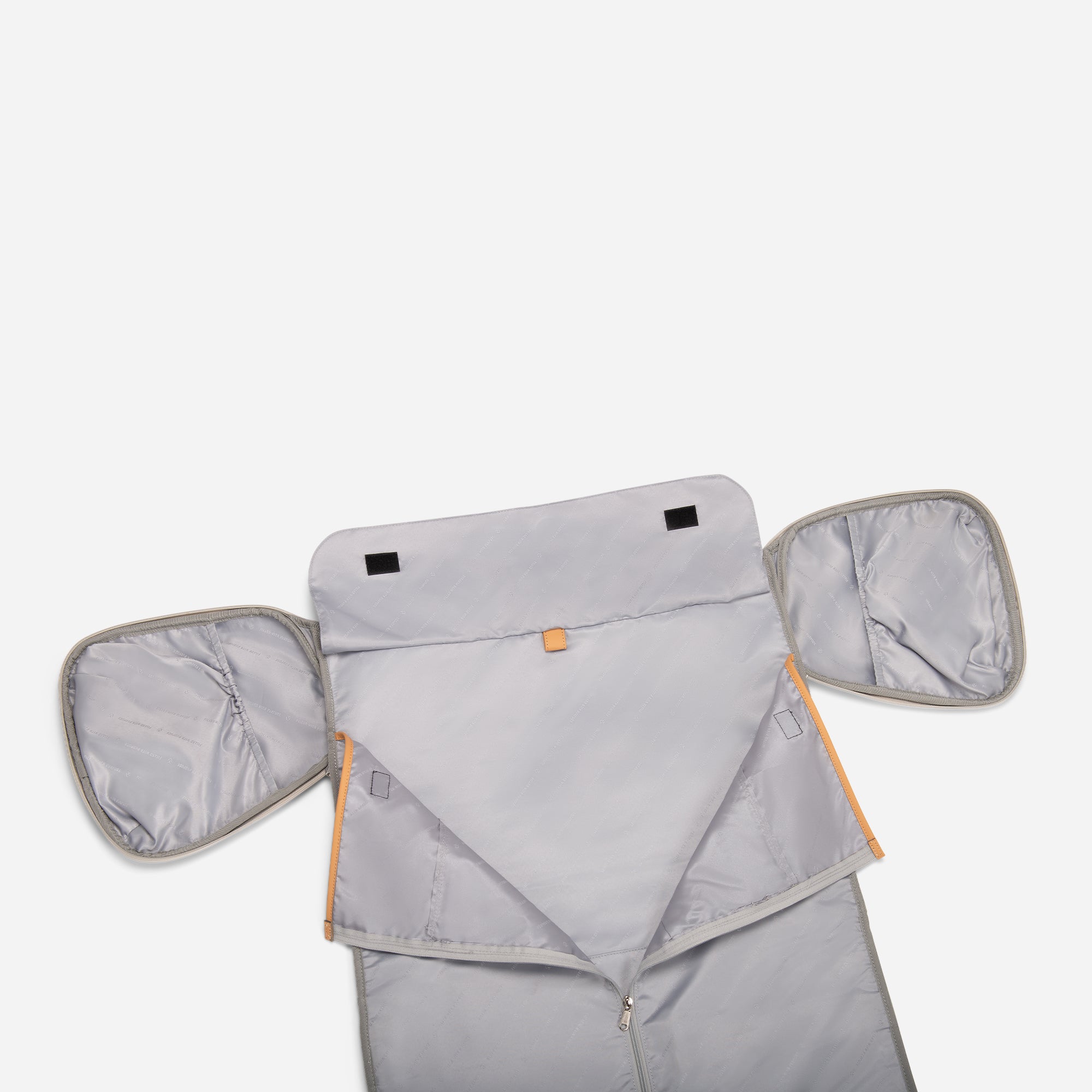 Internal garment compartment for Latte Signature Garment Duffel #color_latte