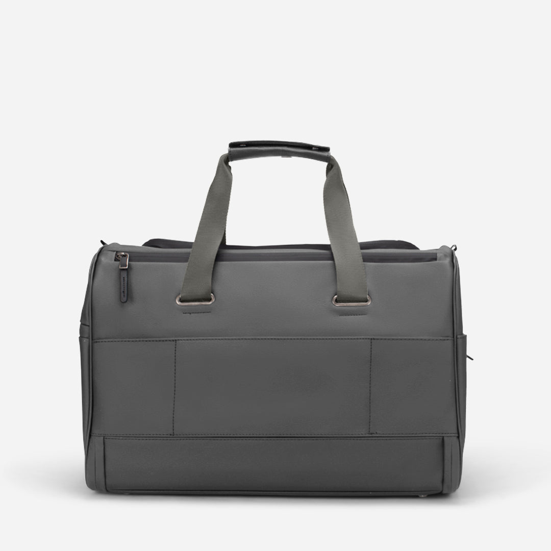 Backside of Grey Signature Weekender #color_pebbled grey