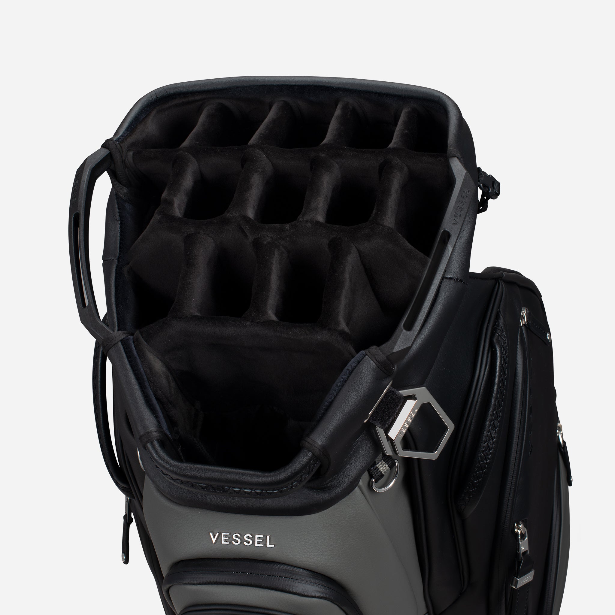 15 way dividers on Lux Pro Cart II Phantom golf bag #size_15-Way