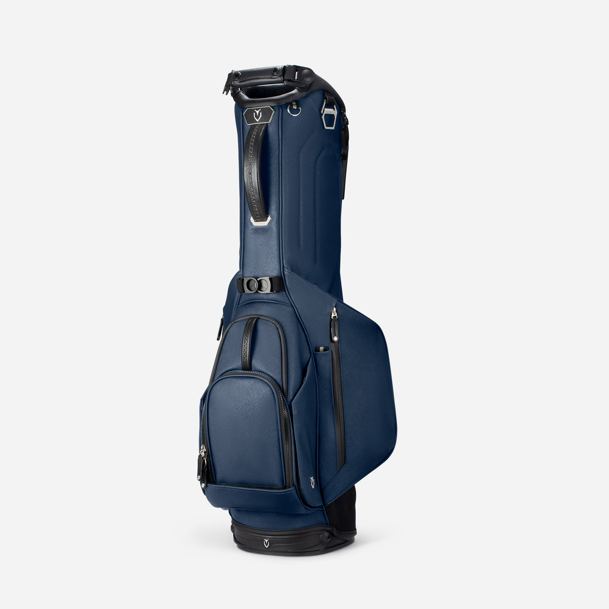 Crosshatch Navy Lux Looper standing vertical against a white background