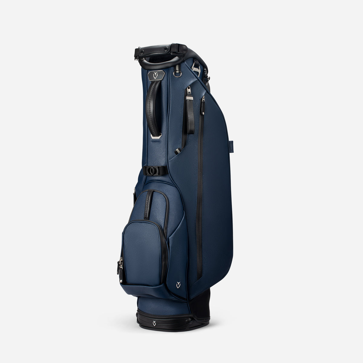 Lux Stand Crosshatch Navy vertical against a white background