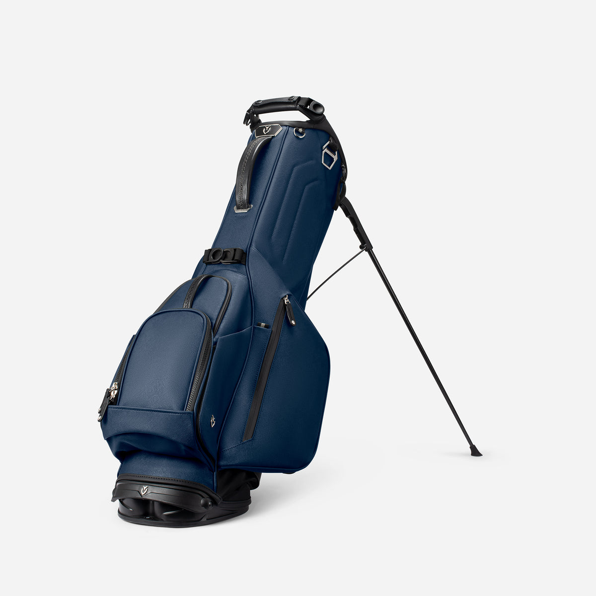 Crosshatch Navy Lux Looper standing against a white background