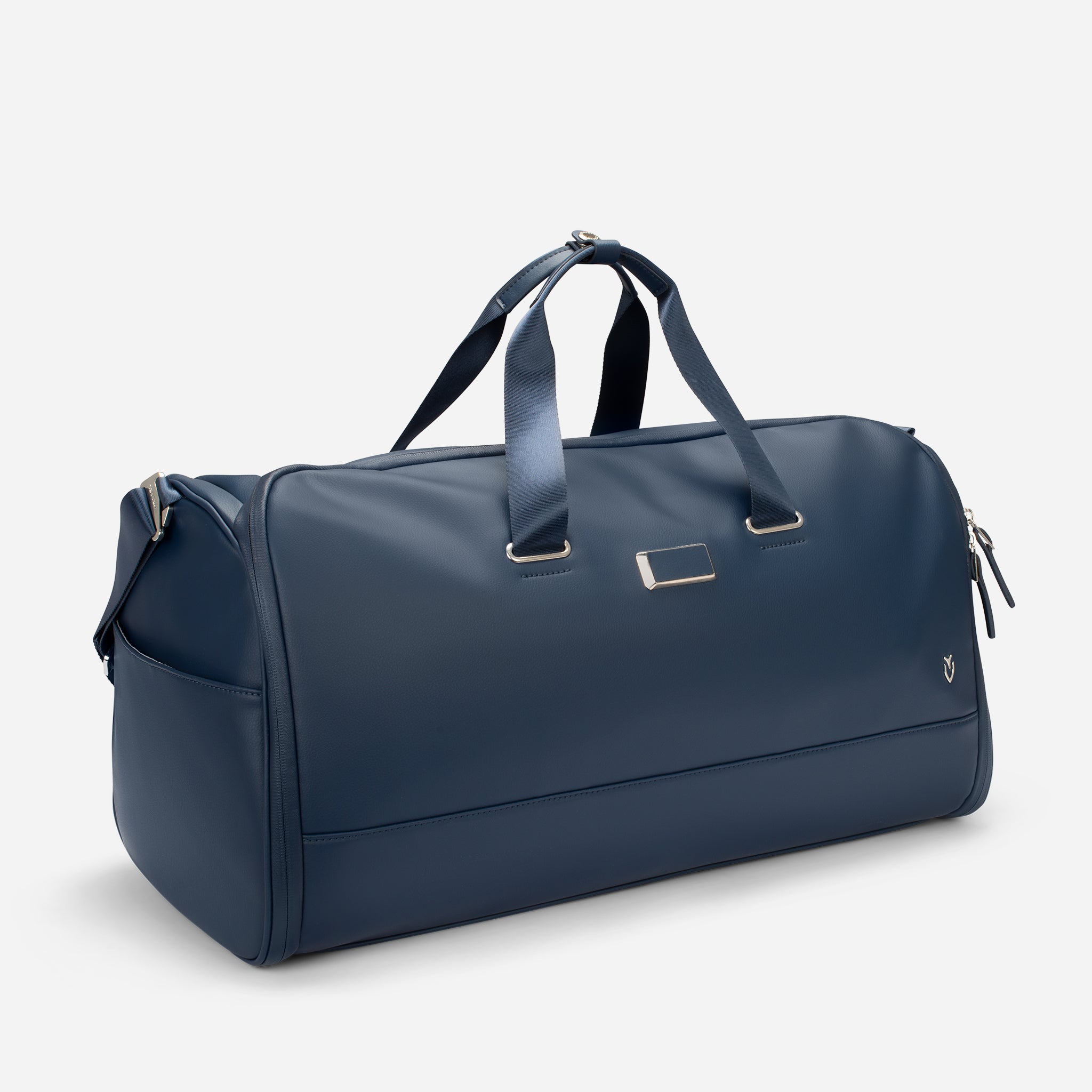 Navy Signature Garment Duffel turned to the right #color_Pebbled Navy