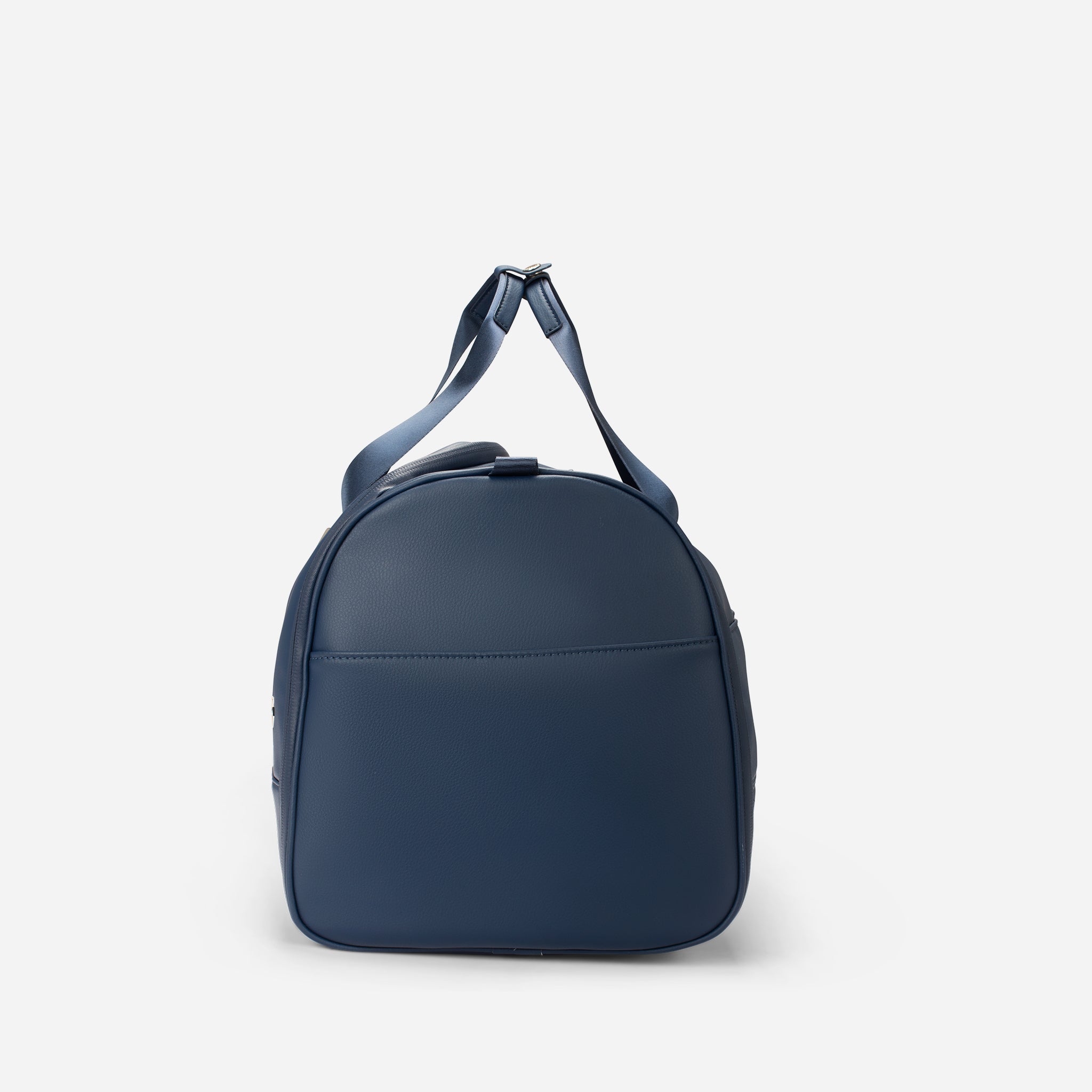 Side of Navy Signature Garment Duffel #color_Pebbled Navy