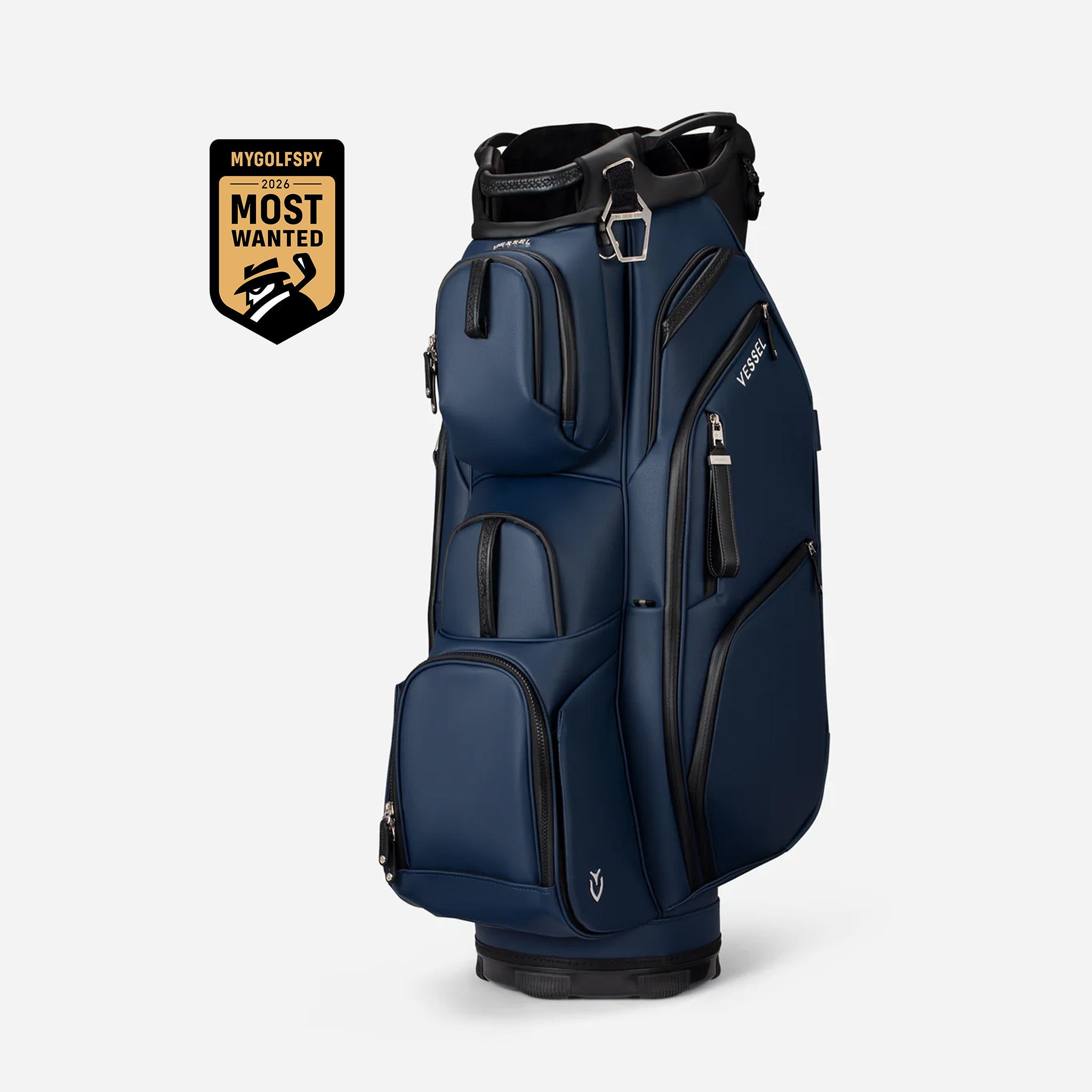 Navy Lux Pro Cart II standing against a white background