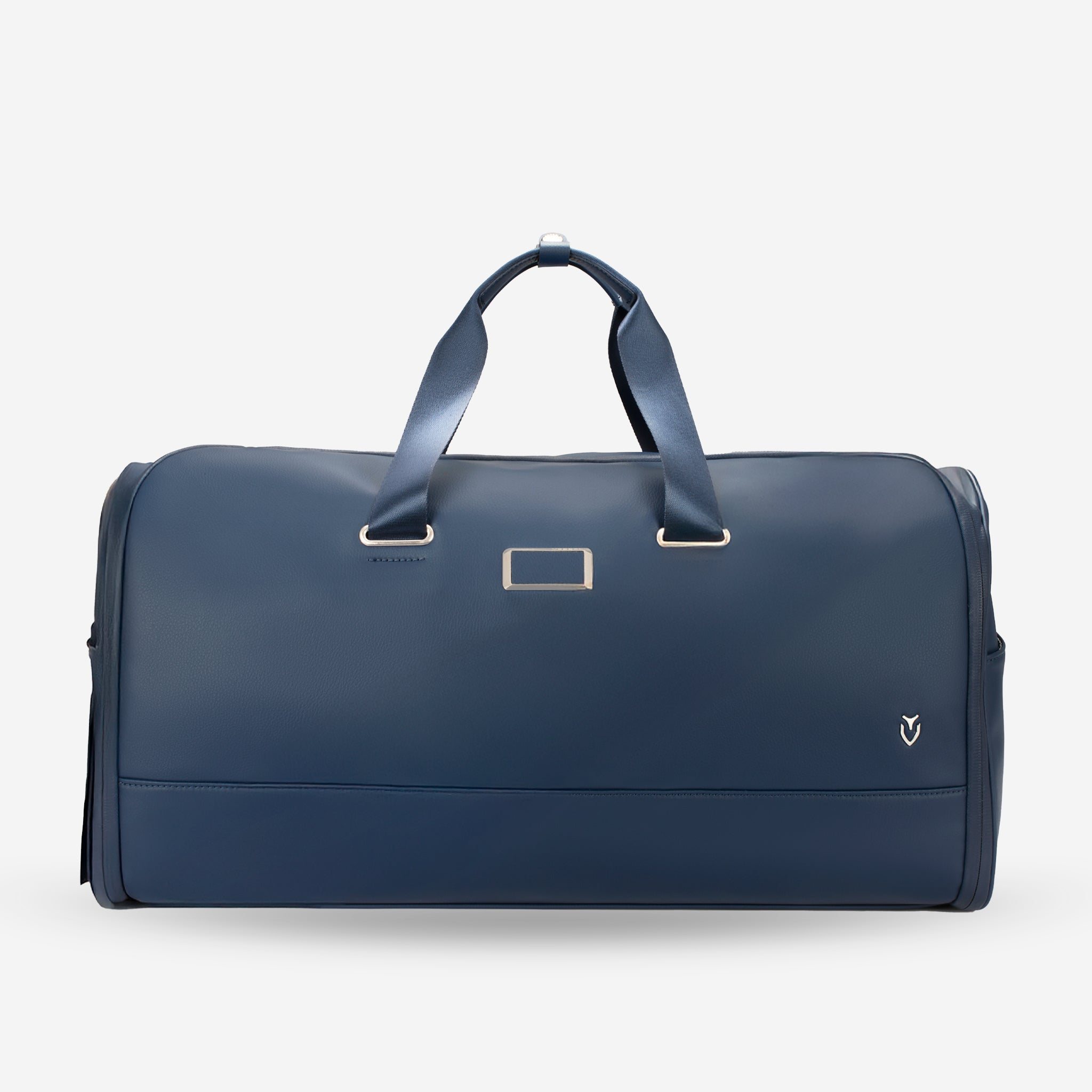 Navy Signature Garment Duffel against a white background #color_Pebbled Navy