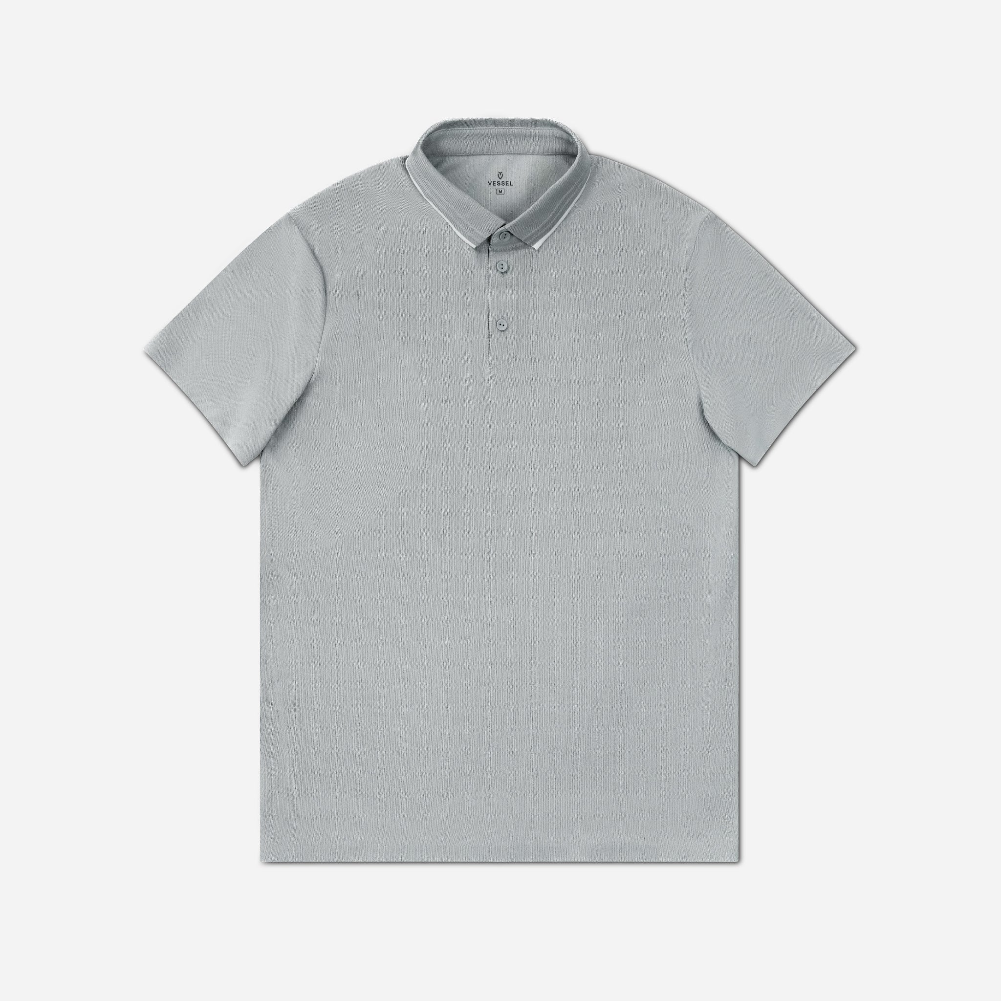 i*様 stone  polo Performance Piqué Polo | Stone Grey | Luxury Performance Golf Polo