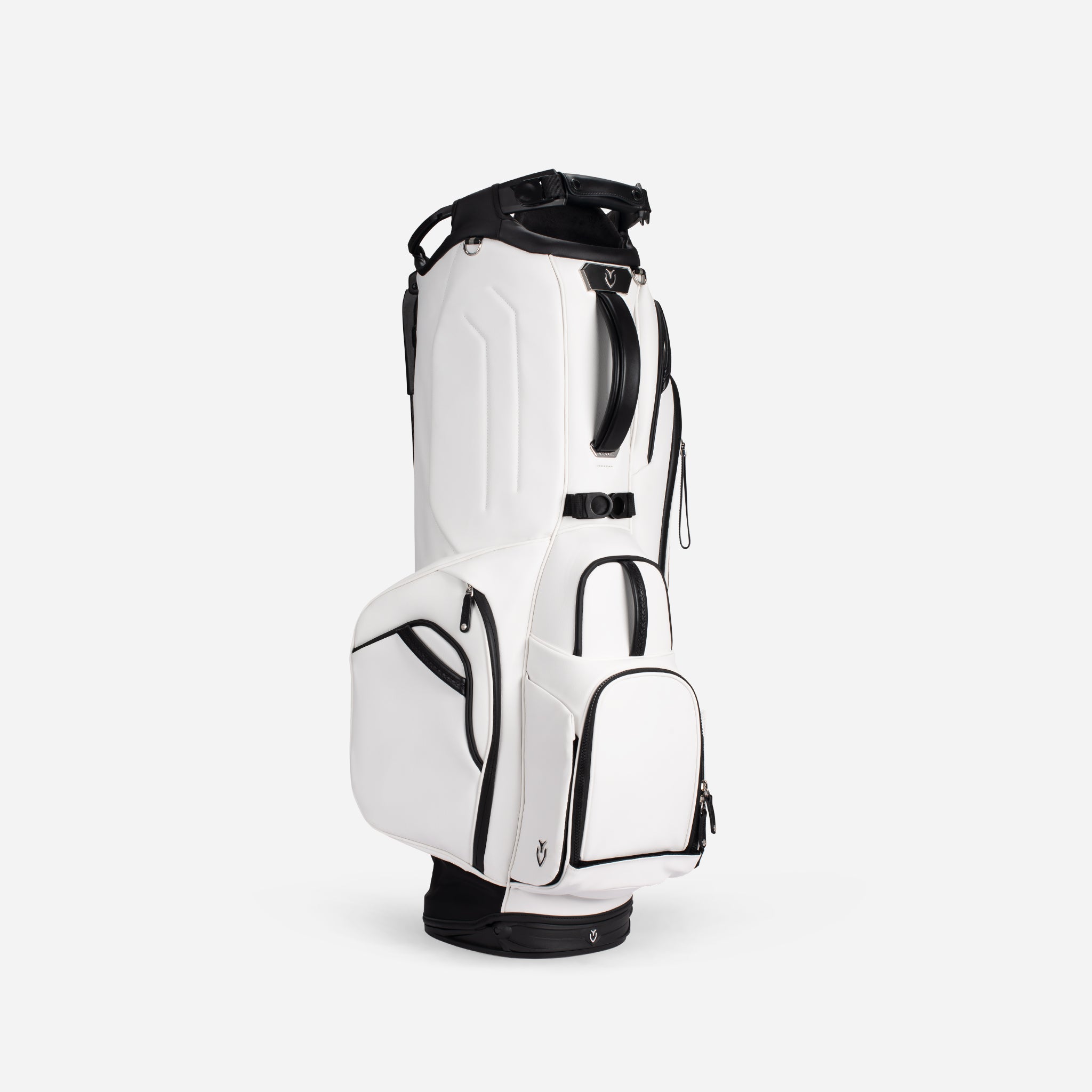 White Player V Pro Stand turned to the right