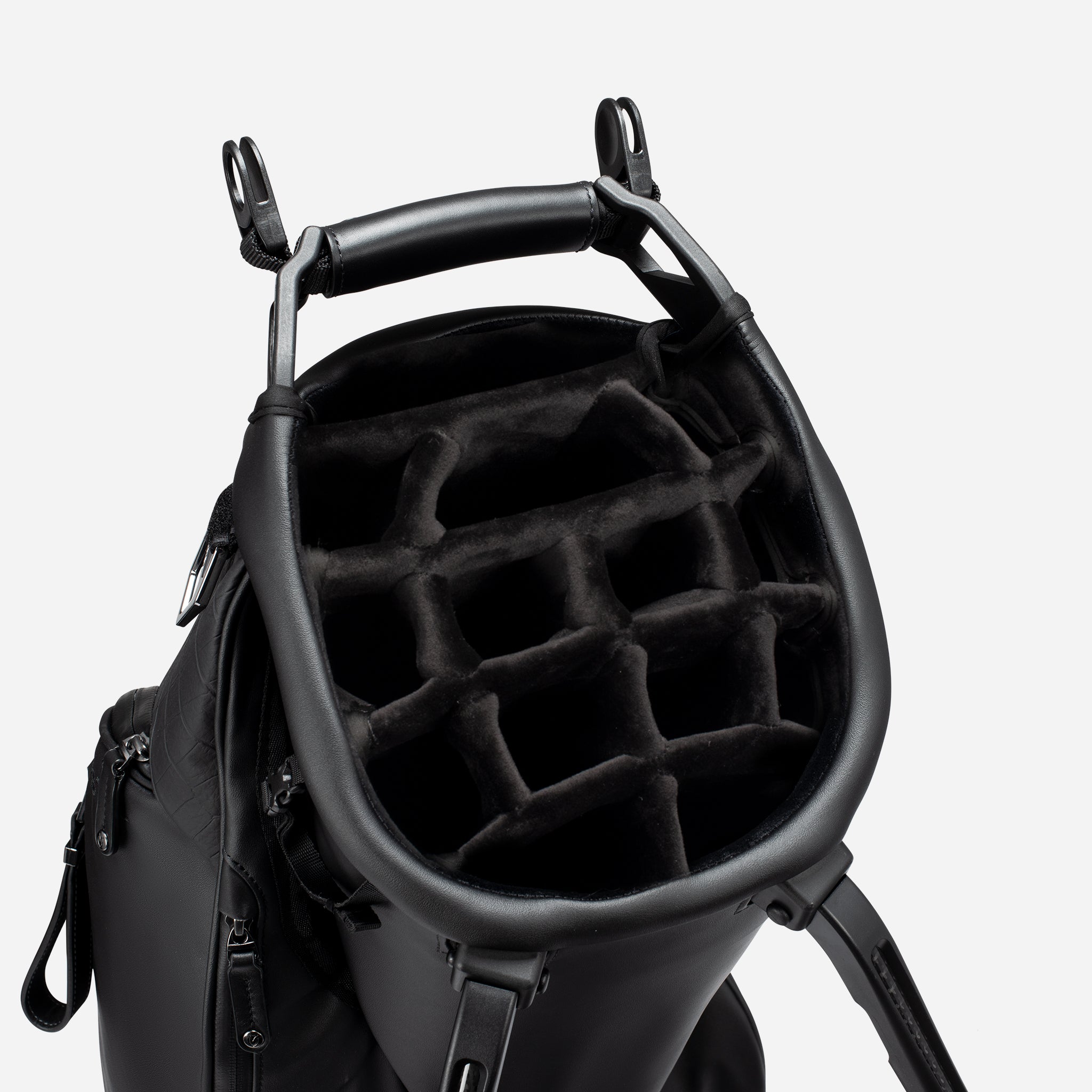 Top view of Croc Black Player V Stand showing 14 way top #size_14-way