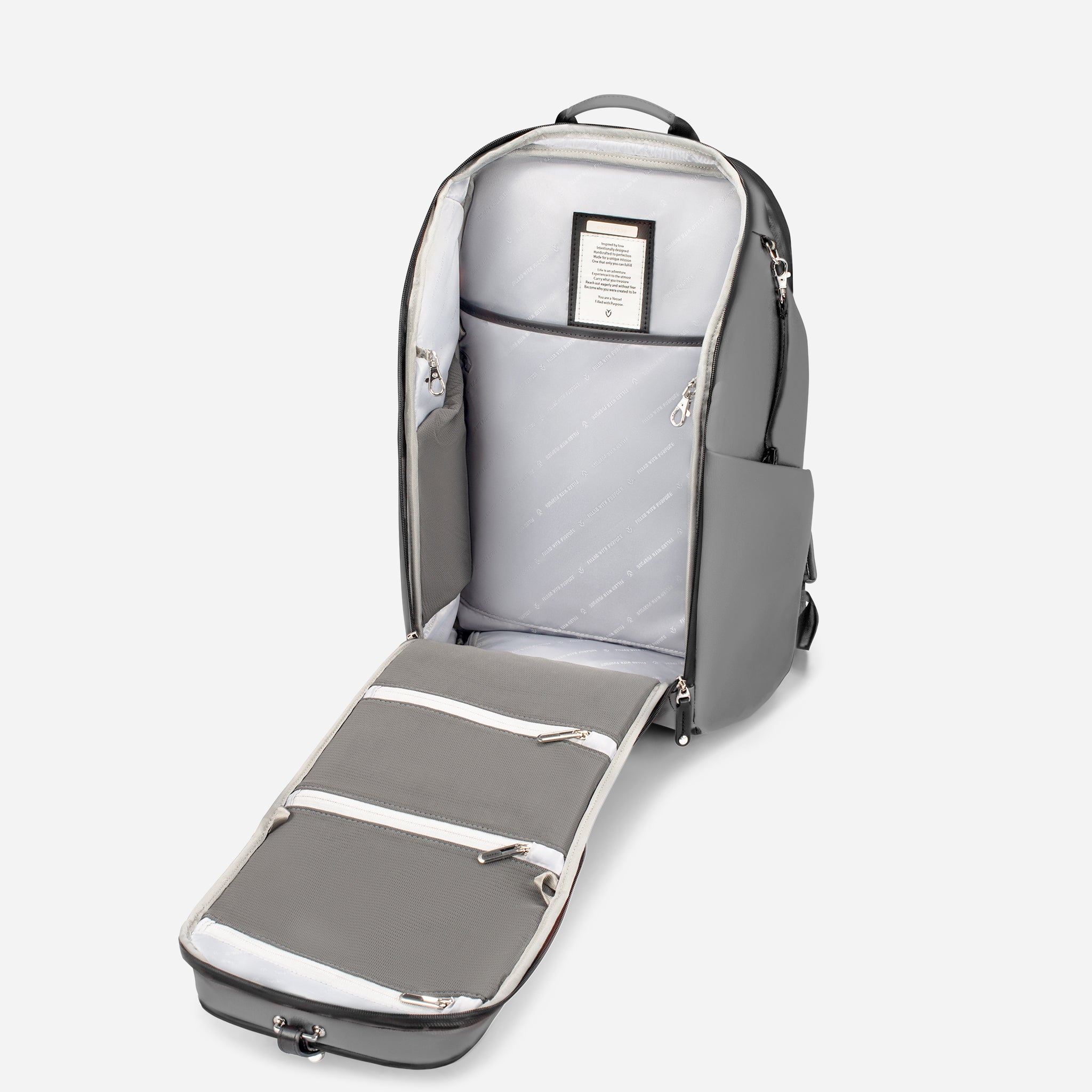 Main compartment of Grey PrimeX 2.0 Plus Backpack