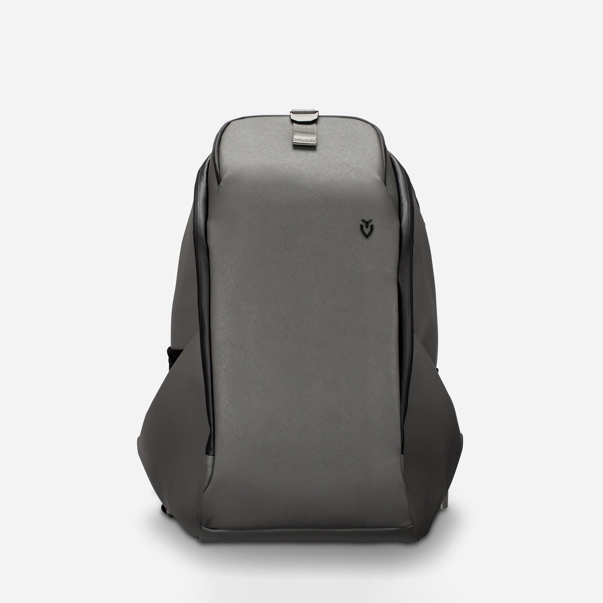 Back of Crosshatch grey PrimeX Backpack #color_crosshatch grey