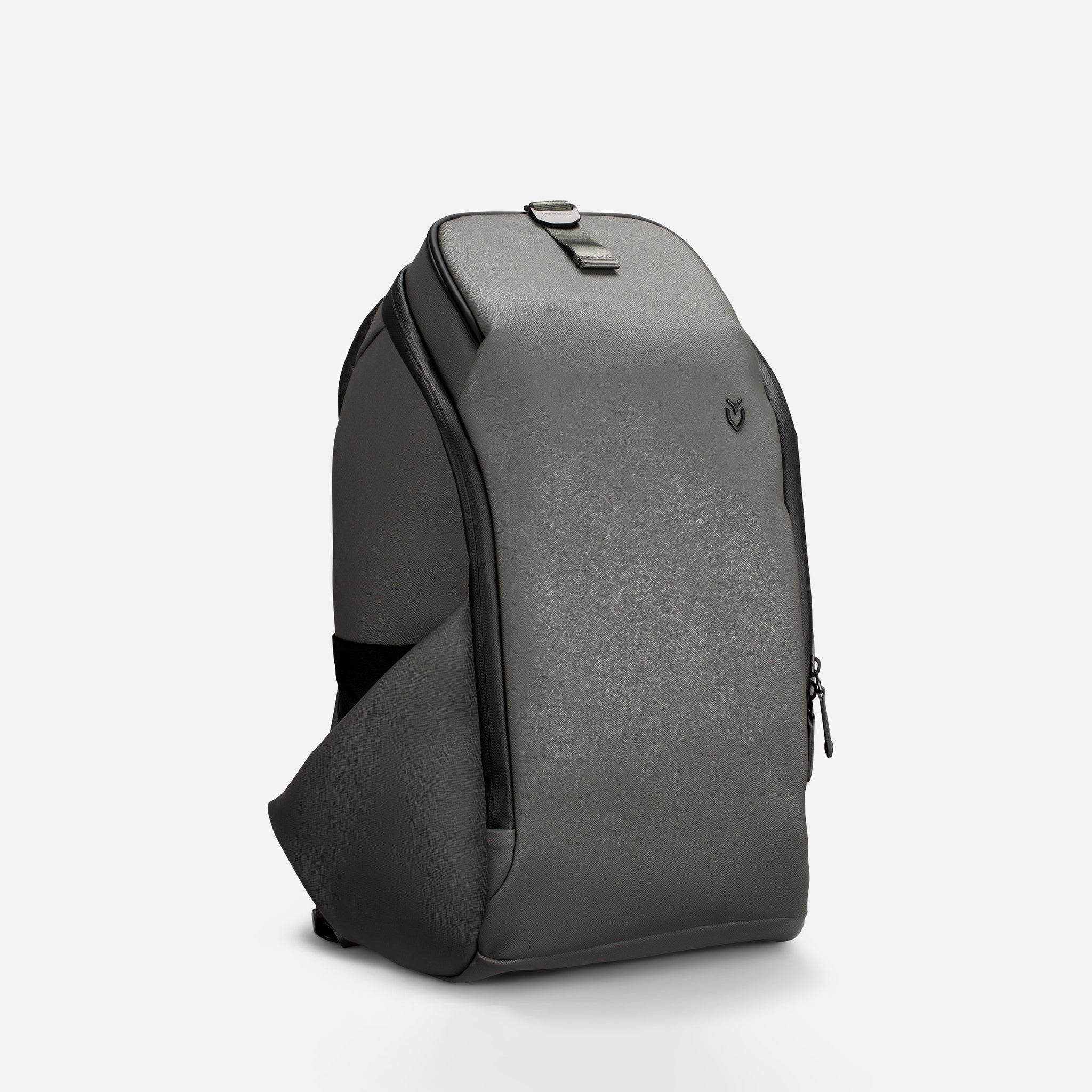 Crosshatch grey PrimeX Backpack turned to the right #color_crosshatch grey