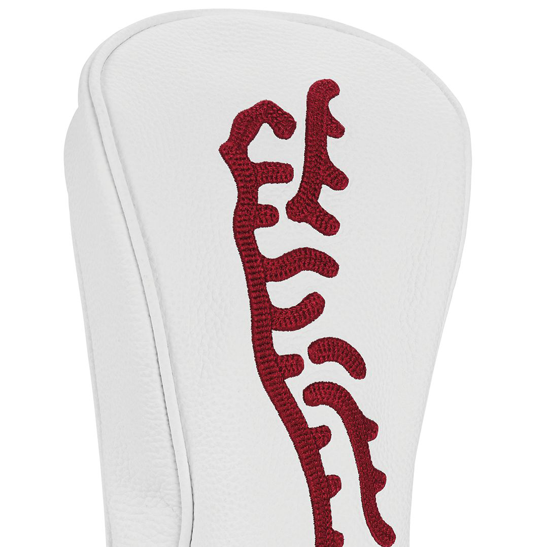 Sun Day Red x VESSEL Driver Headcover LE Pebbled White Leather view 2