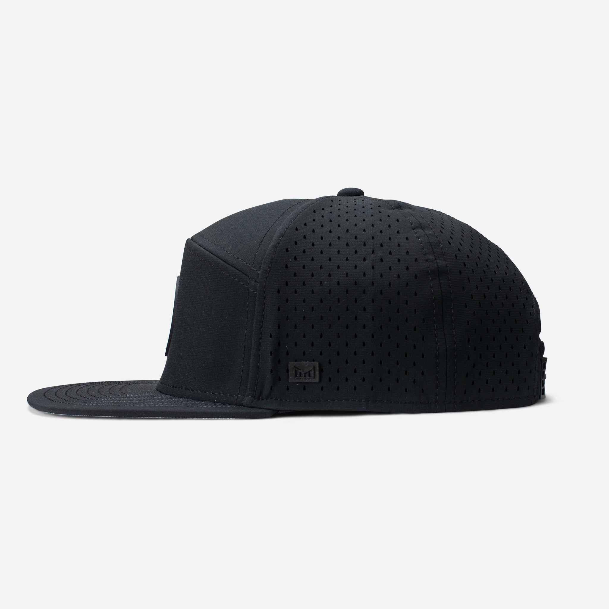 Left side of Black Vessel x Melin Trenches Hydro Hat #color_black