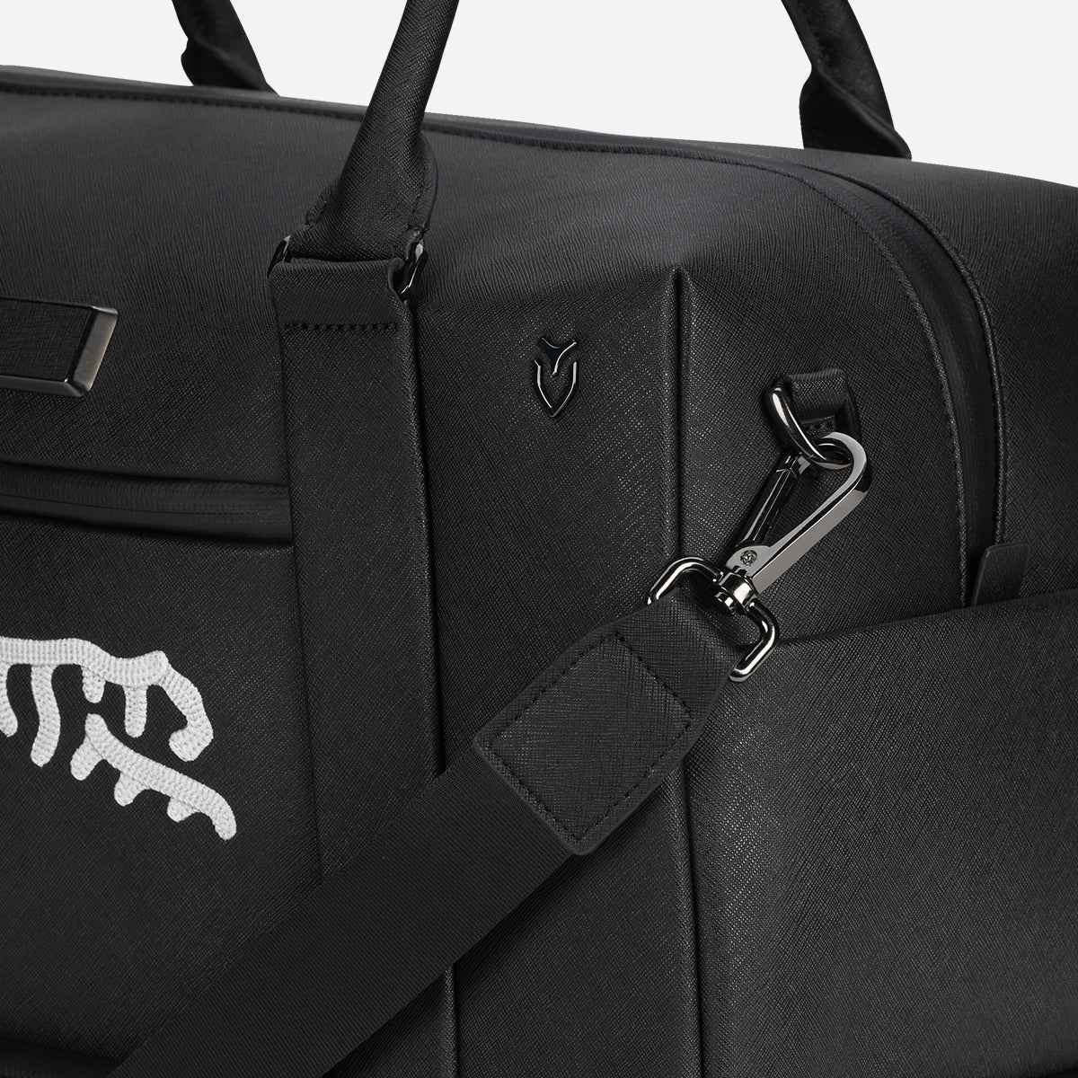 Sun Day Red x VESSEL Boston Duffel Black view 3 #color_Crosshatch Black