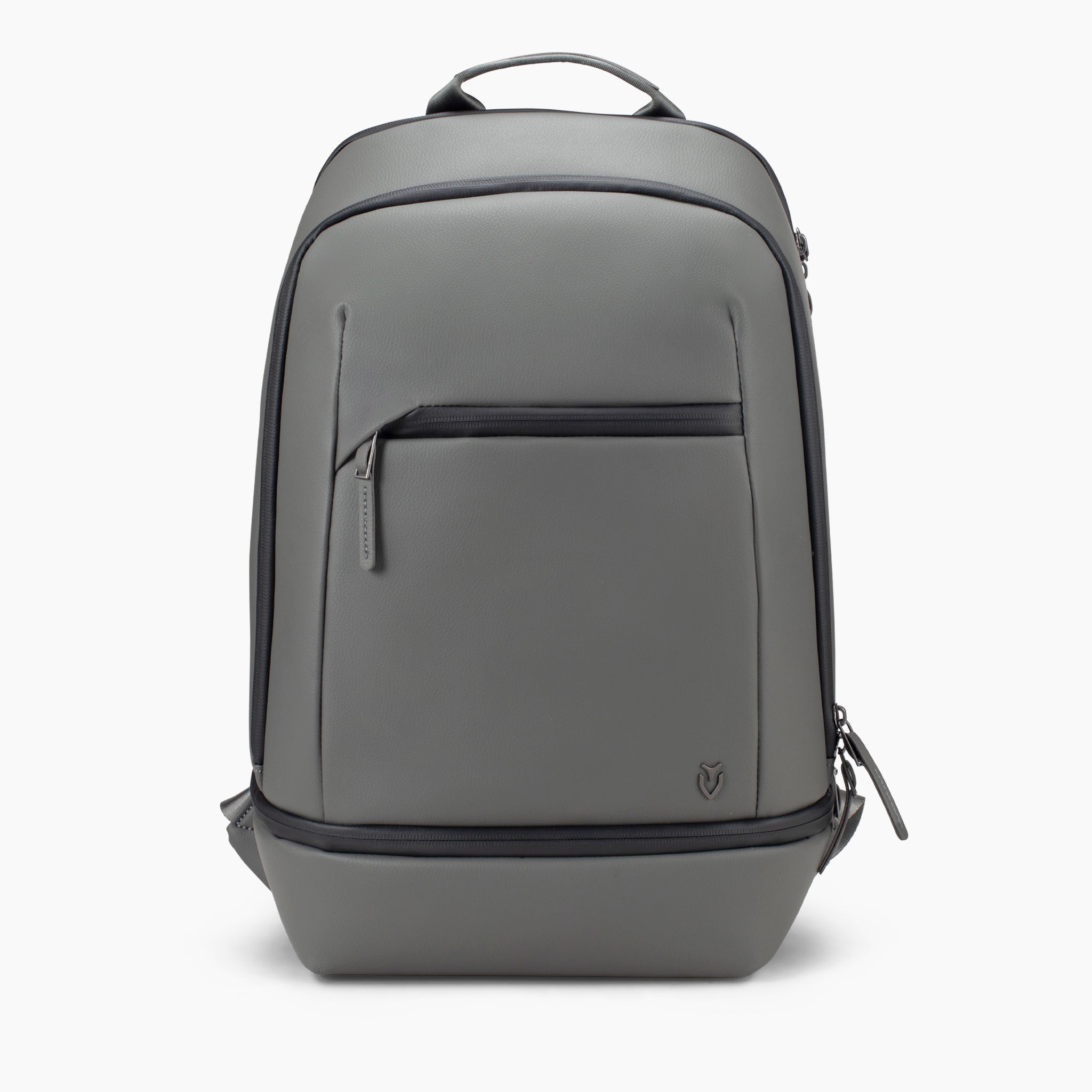 Back of Pebbled Grey Signature Backpack #color_pebbled grey