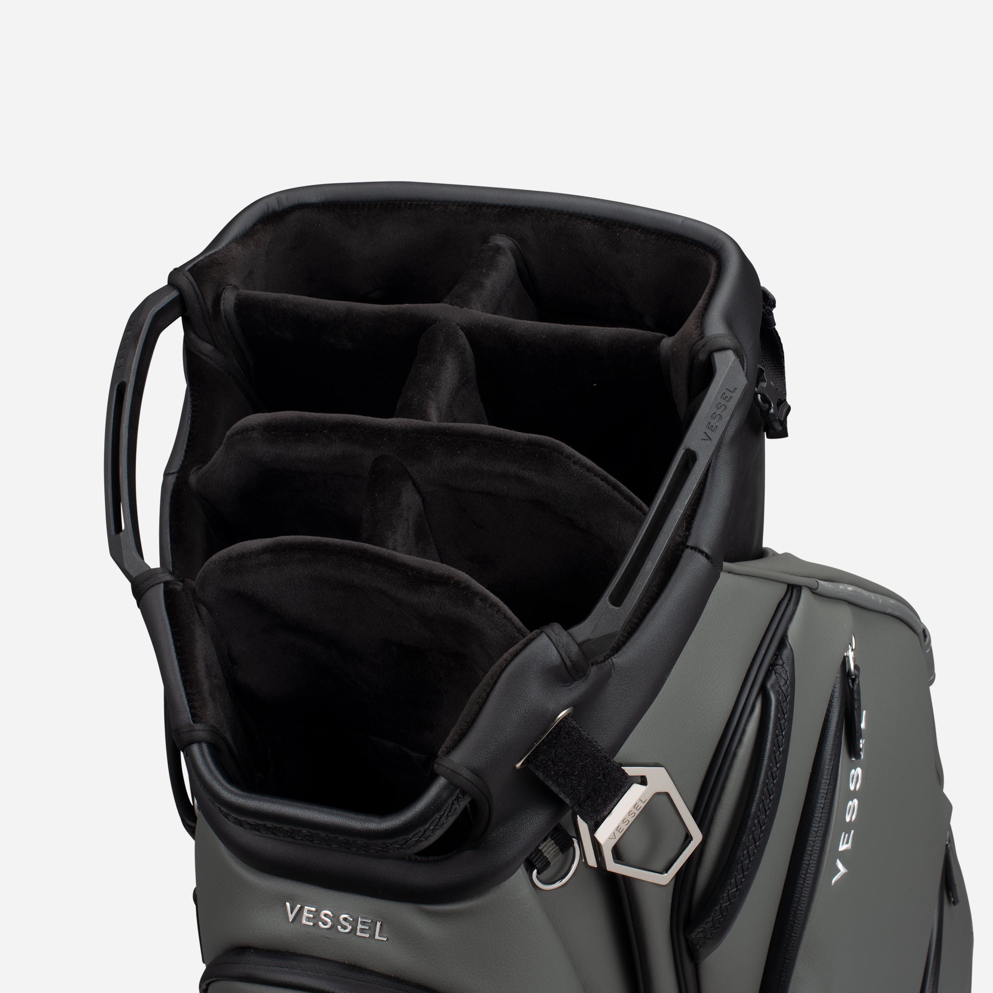 top of Grey Lux Pro Cart II showing 7 way divider #size_7-Way