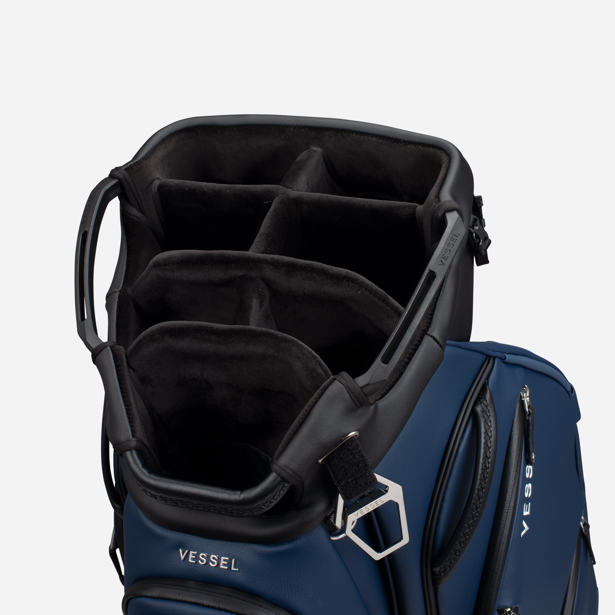 top of Navy Lux Pro Cart II showing 7 way divider #size_7-Way