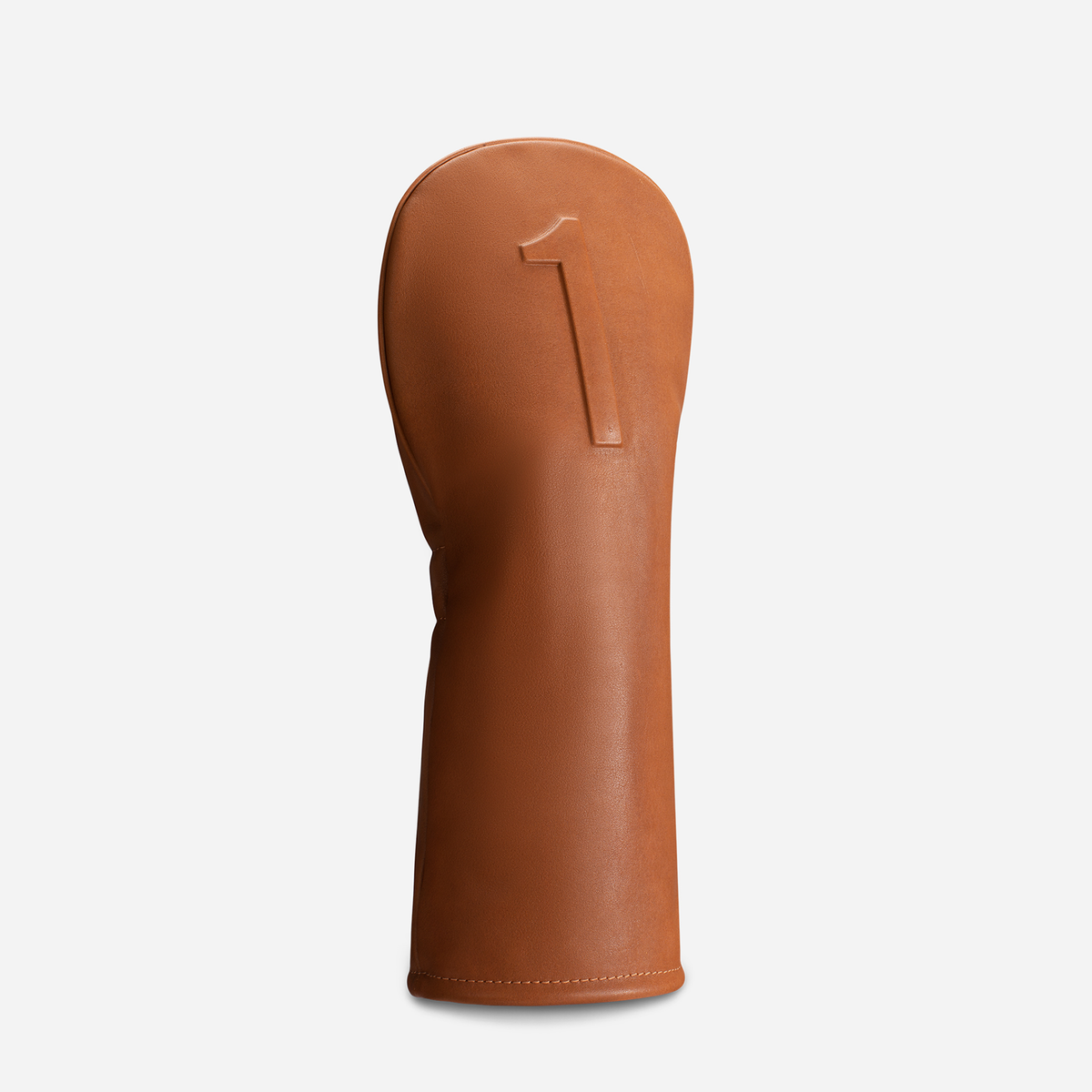 smooth brown leather headcover - driver #size_driver