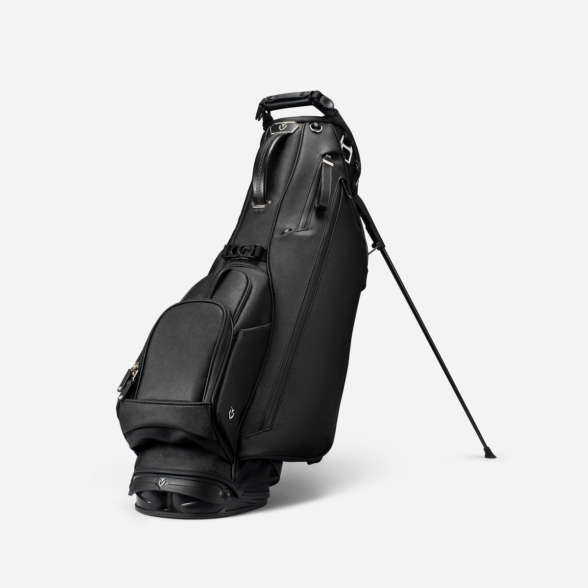 Lux Stand Crosshatch Black standing against a white background