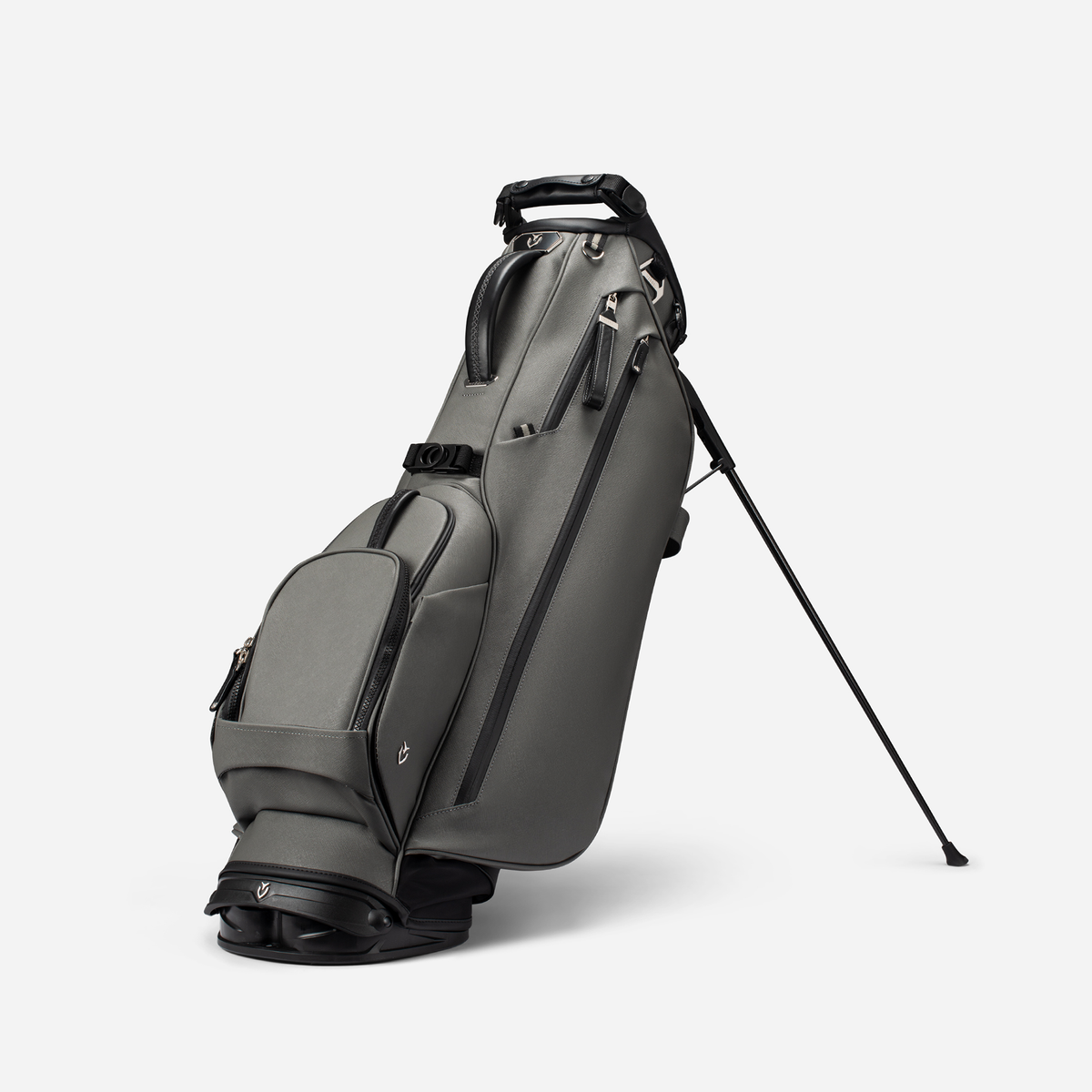 Lux Stand Crosshatch Grey standing against a white background