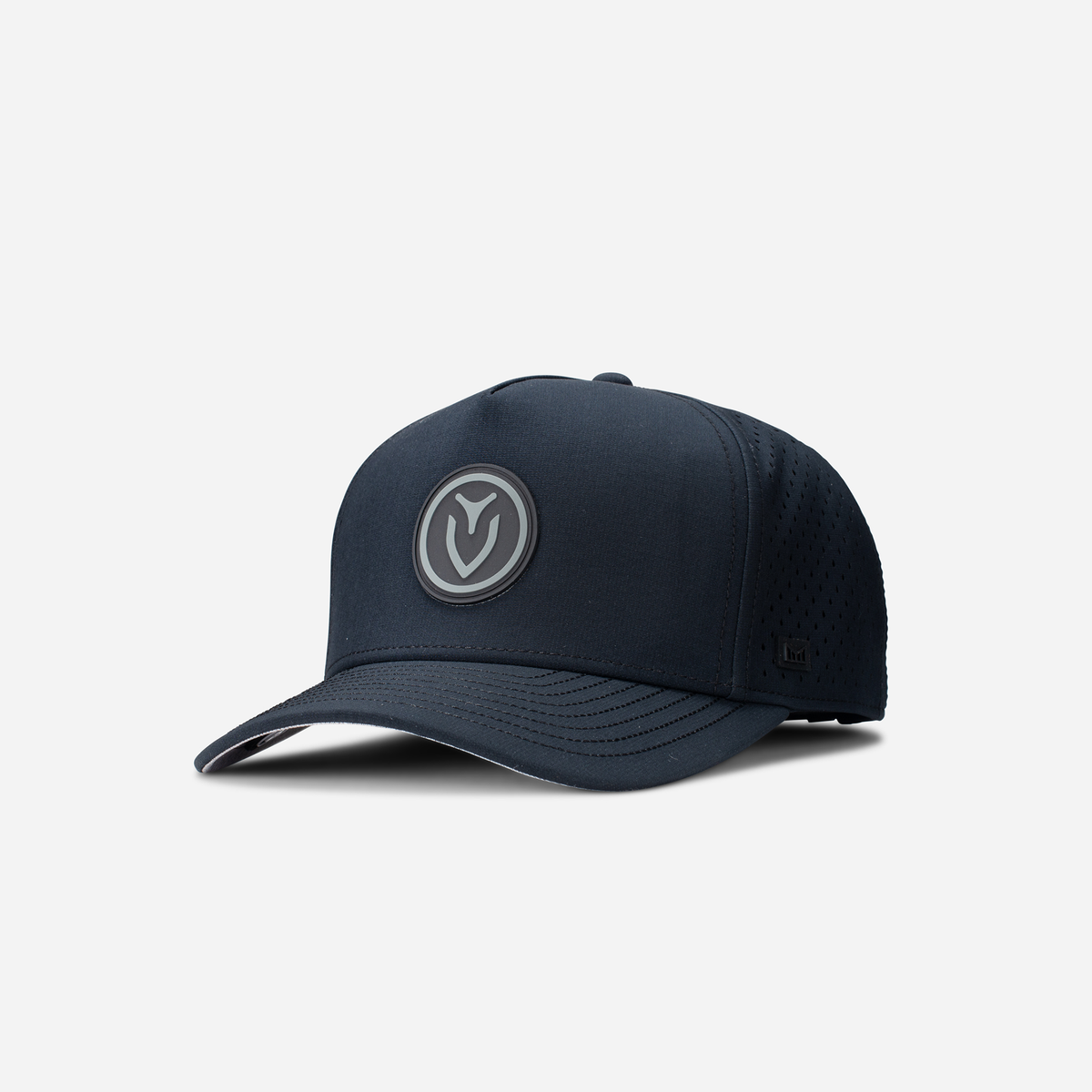 Black VESSEL x Melin Odyssey Hat against a white background #color_black