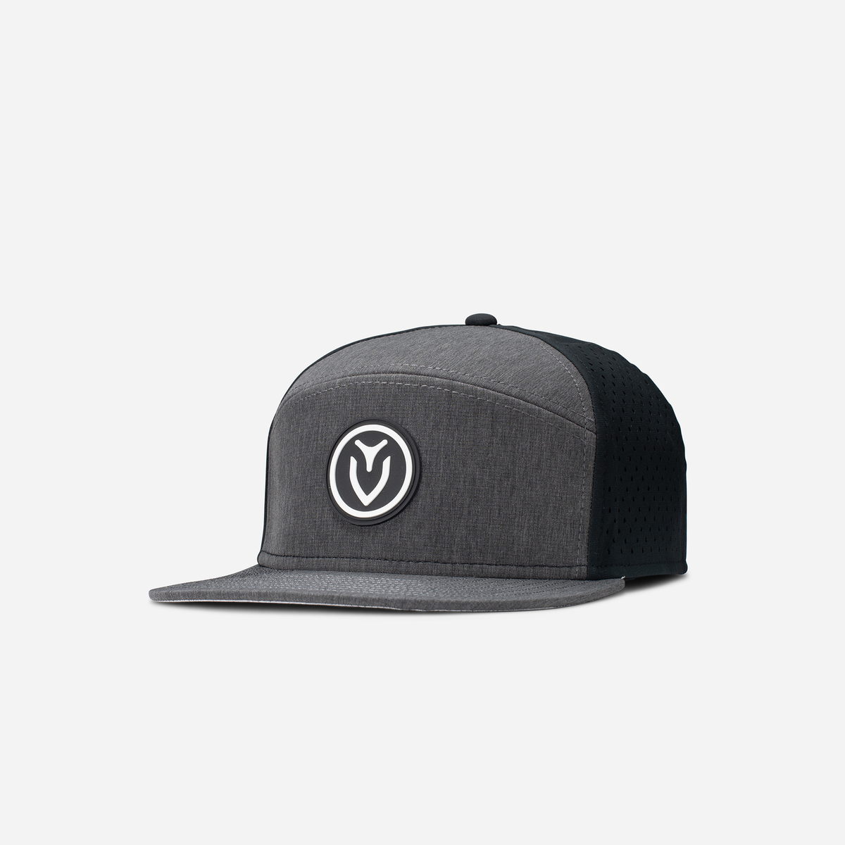 Heather Charcoal Vessel x Melin Trenches Hydro Hat against a white background #color_heather charcoal