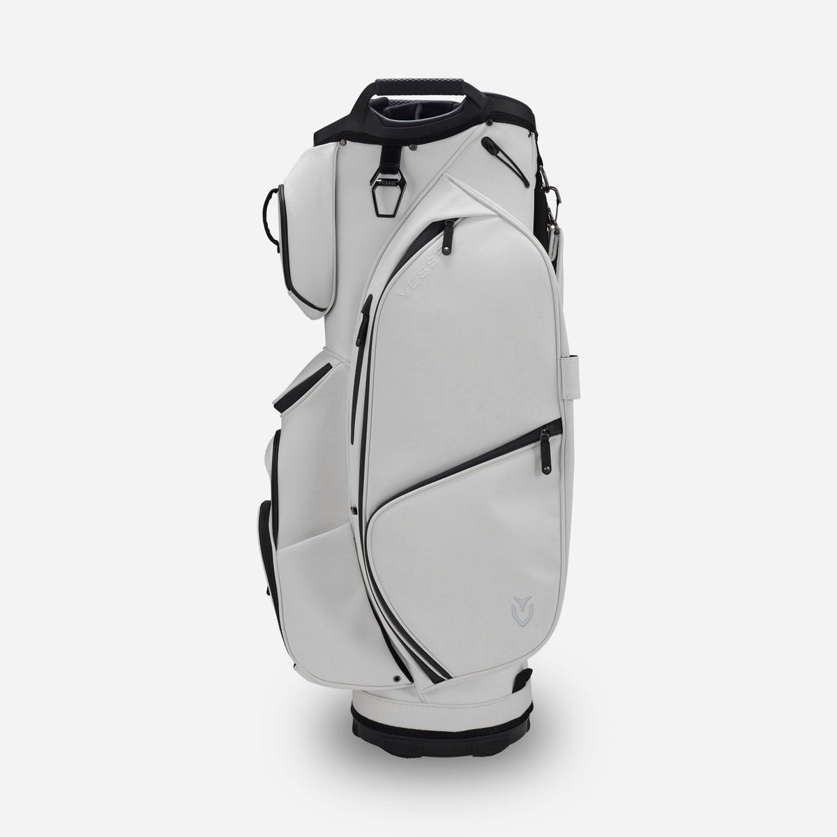 Left Side view of white cart bag