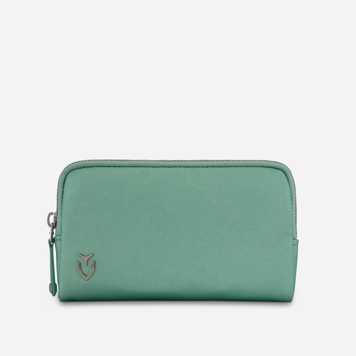 Neo Mint Signature Zipper Pouch against a white background #color_neo mint