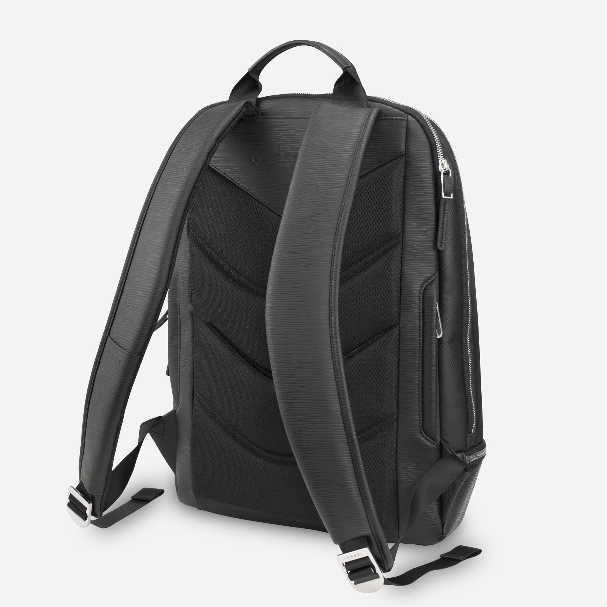 Straps on Track Black Signature Backpack #color_track black