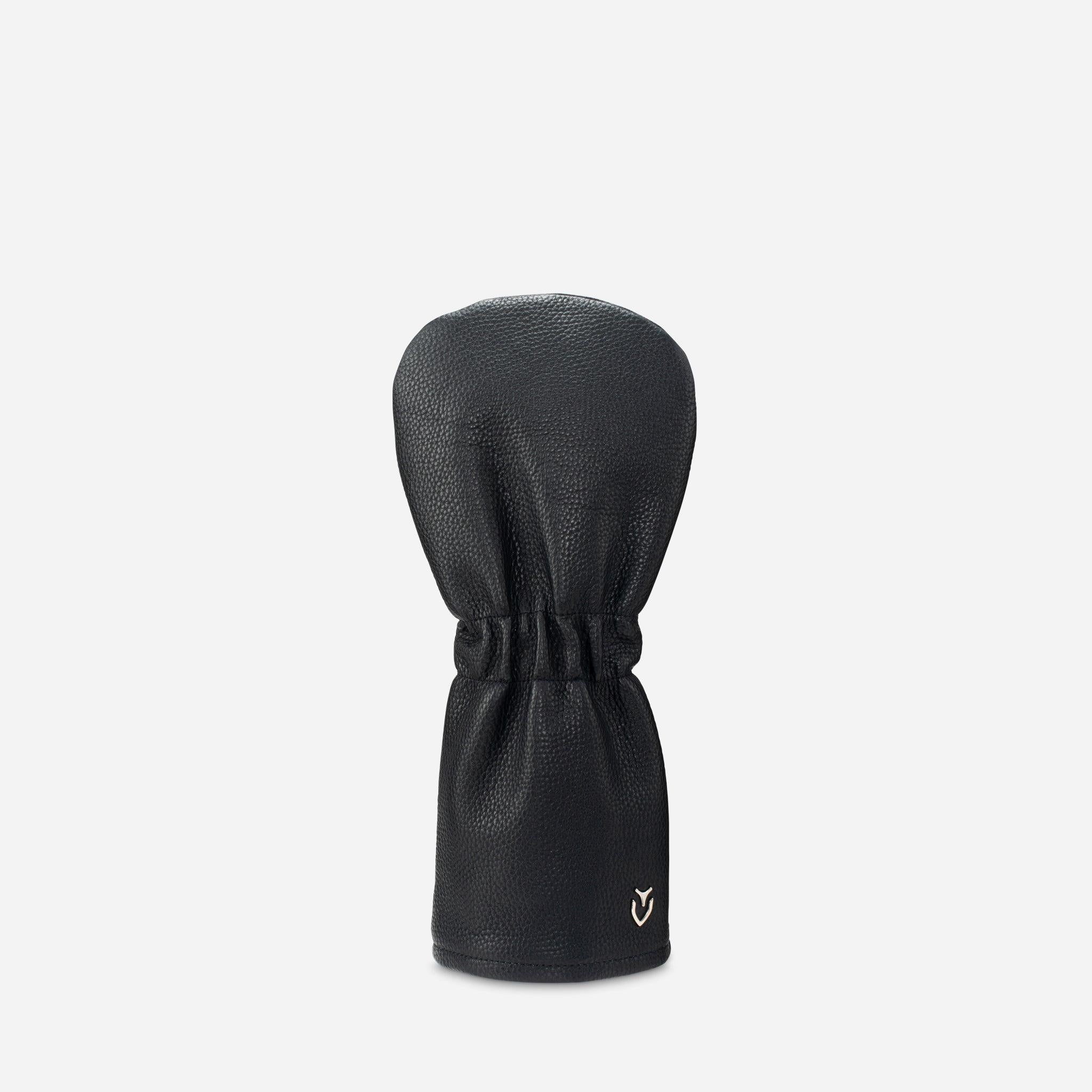 back of black pebbled leather headcover - driver #color_black
