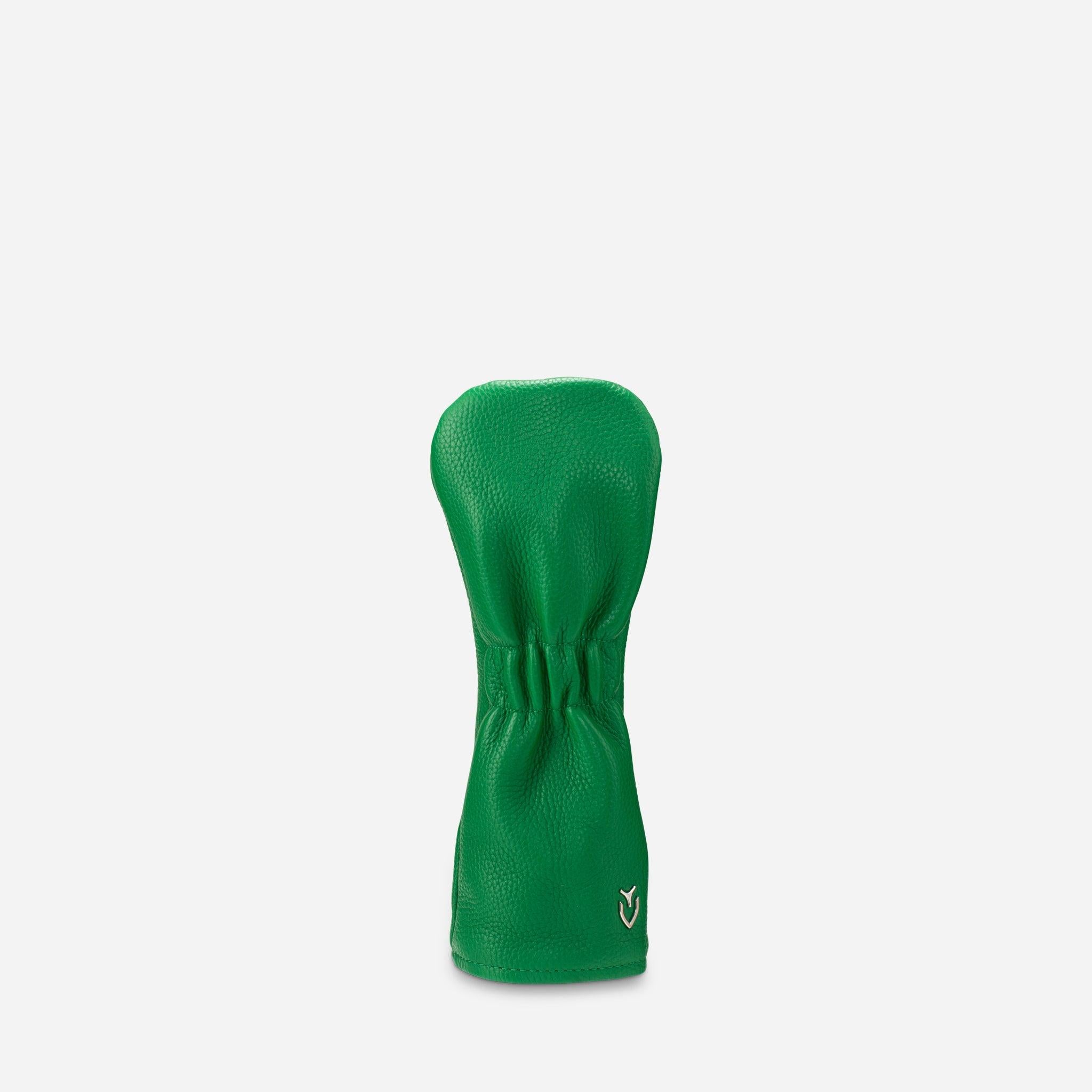 backside of green pebbled leather headcover - 5 wood #color_green