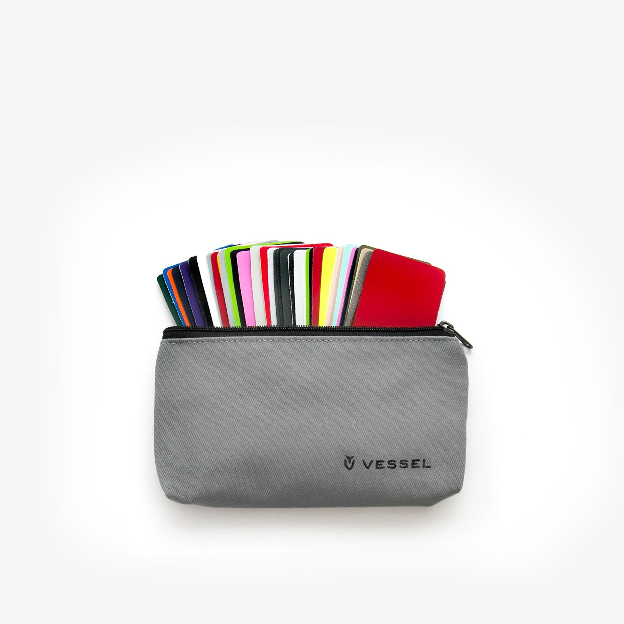 Vessel swatch kit with multiple color and texture swatches