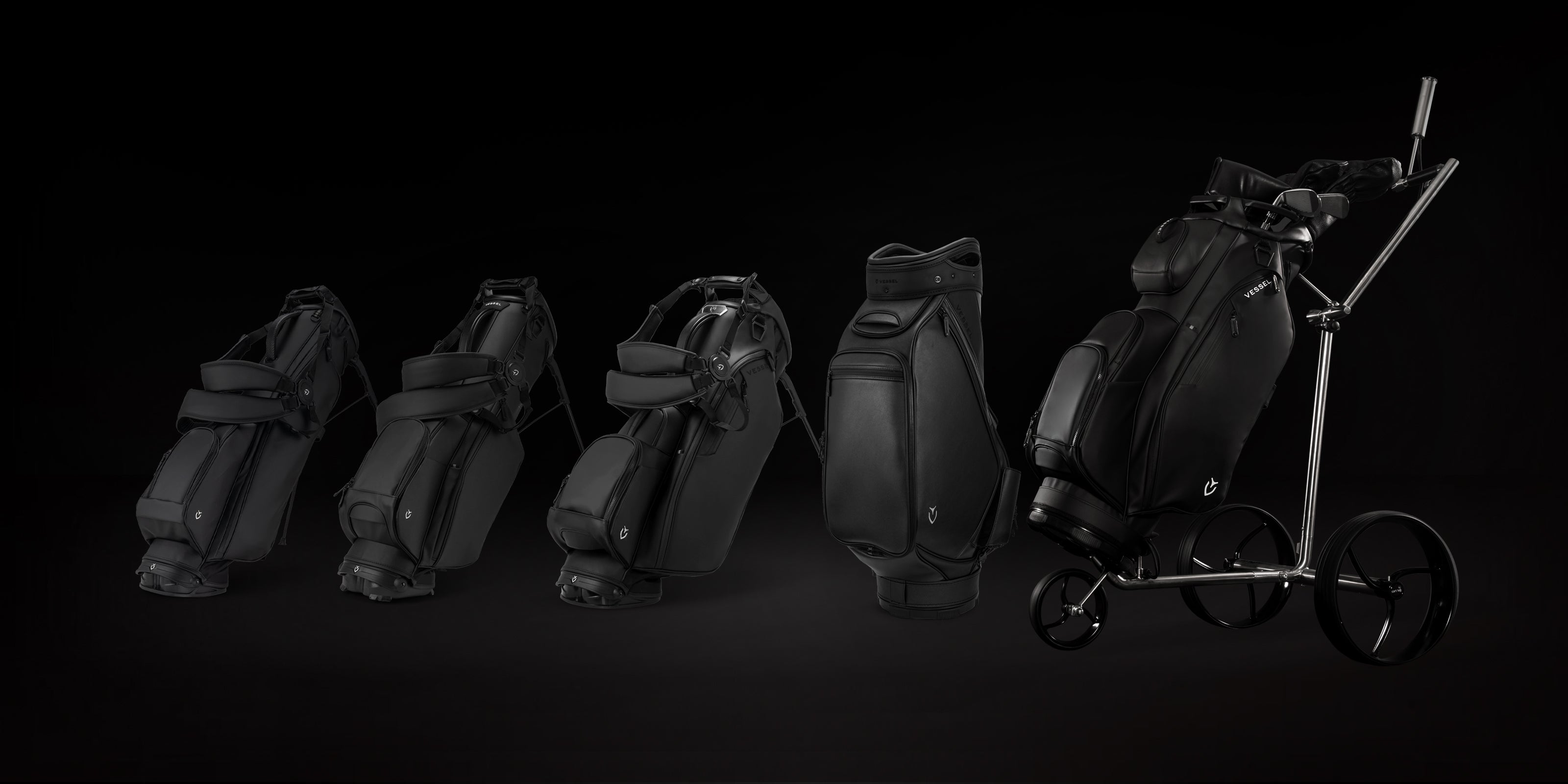 Koki！VESSEL PLAYER3.0 DXR black DXR Material: The Ultimate in Lightweight Golf Bag Material