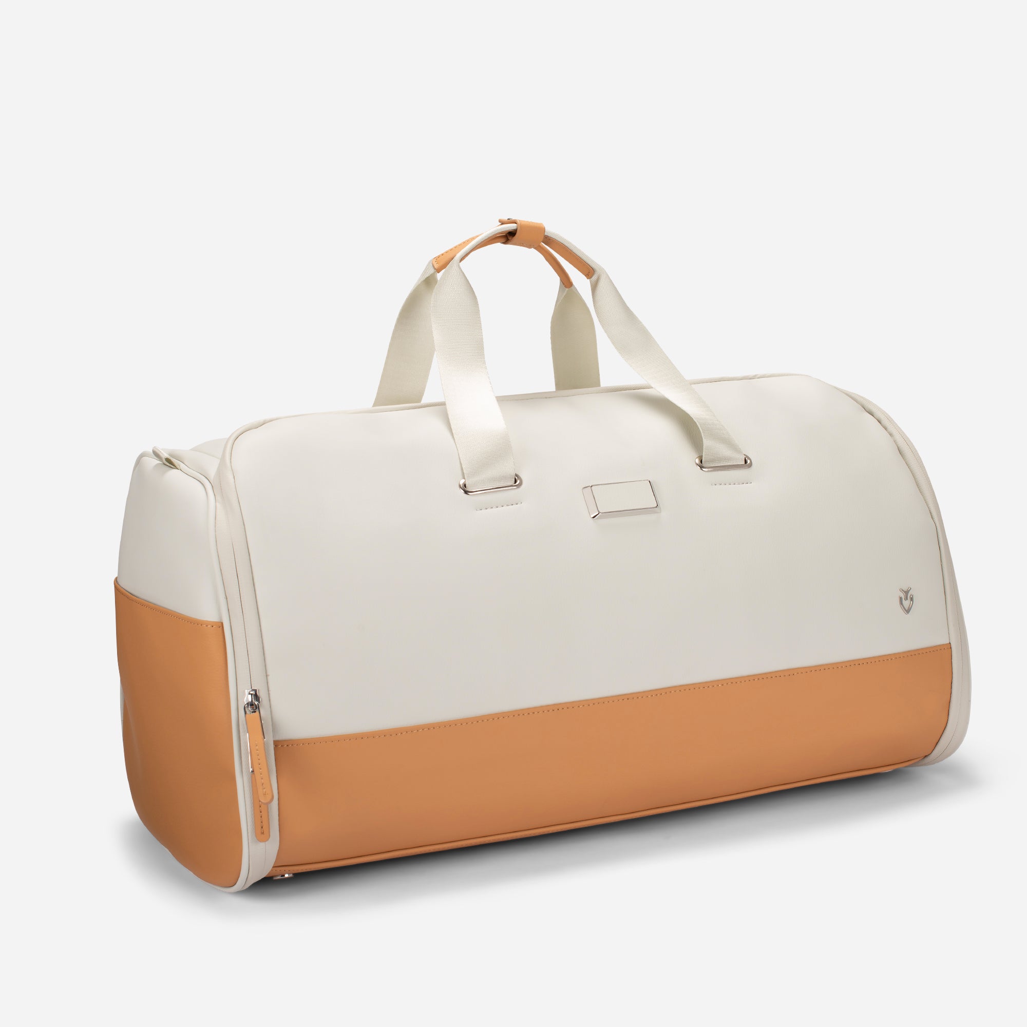 Latte Signature Garment Duffel turned to the right