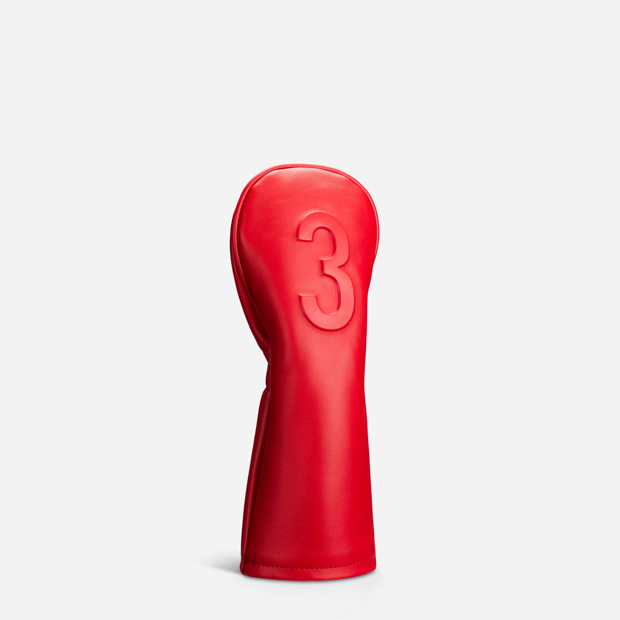 Crimson Lux Embosse leather headcover 3wood view 2 #size_3-Wood