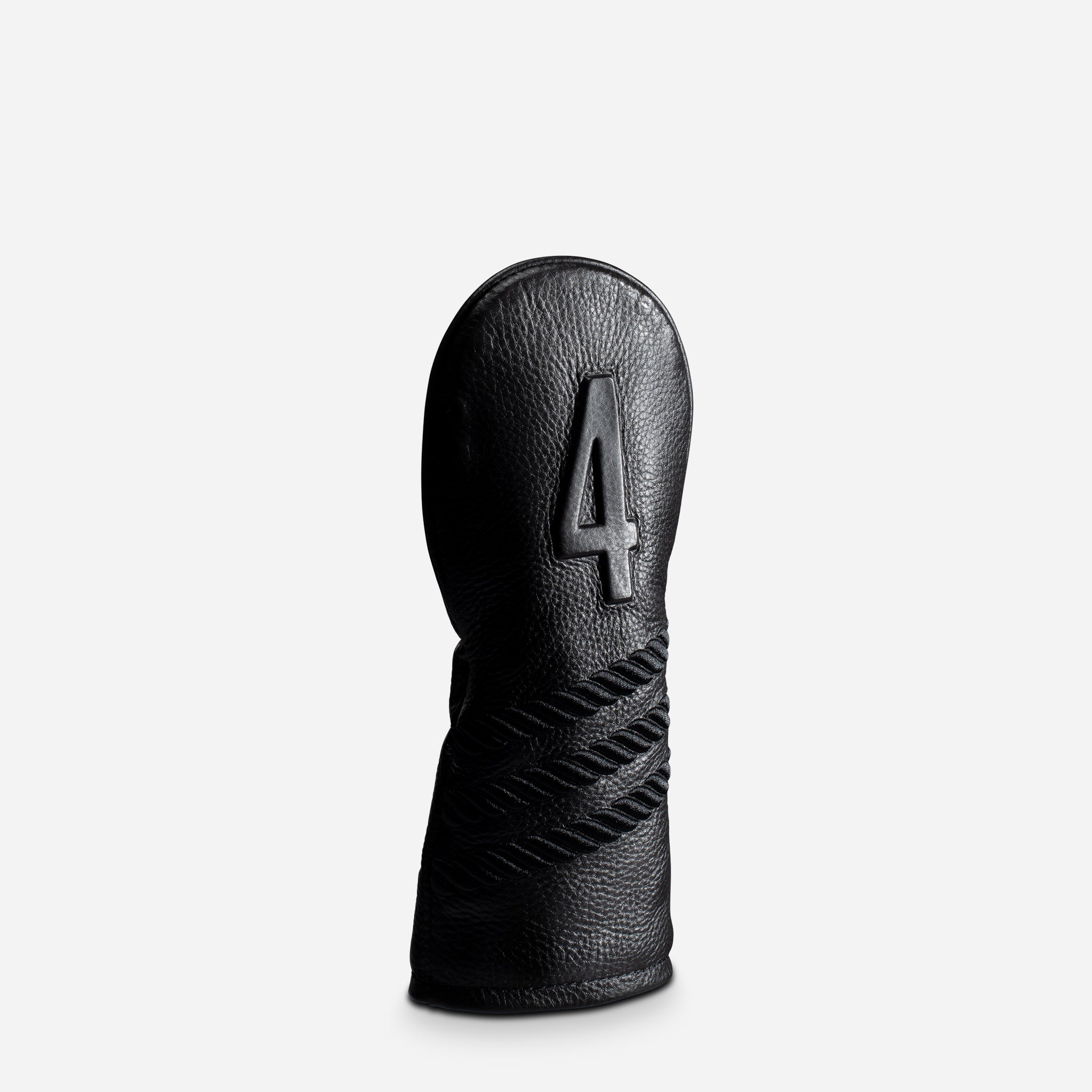 striped black pebbled leather headcover - 4 hybrid #size_4-hybrid