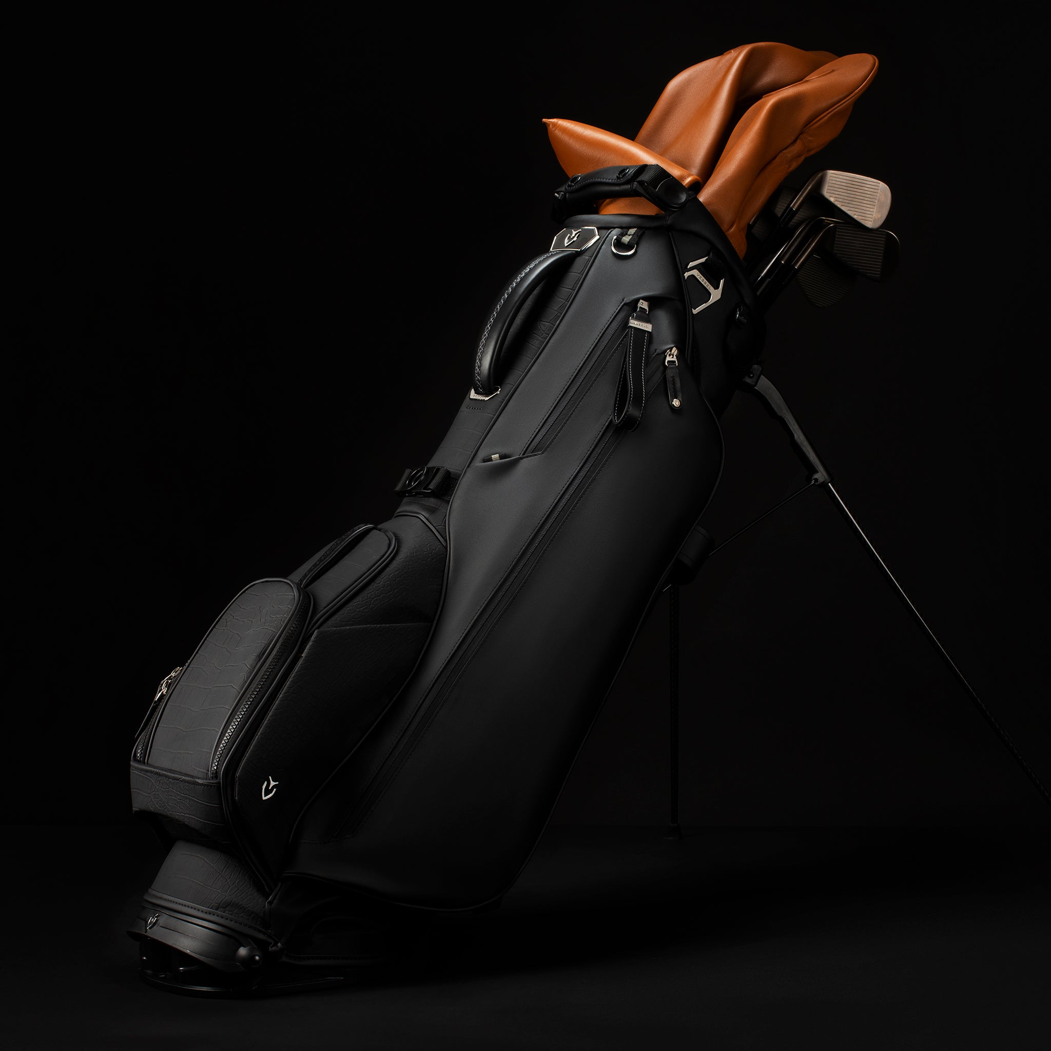 Vessel Golf | Lux Stand | Premium Golf Stand Bag LE Croc Black
