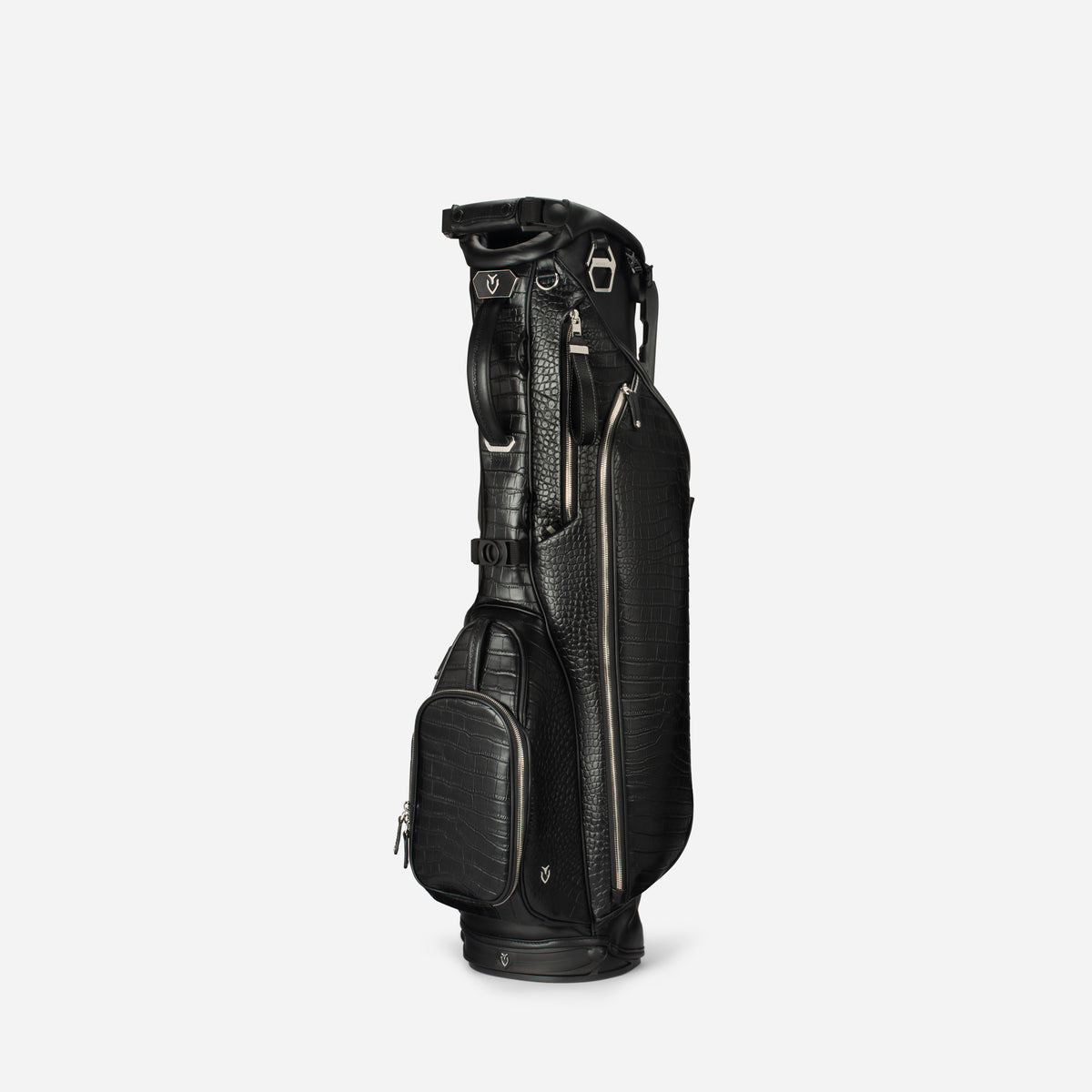 Sunday IV Croc Black Leather Stand
