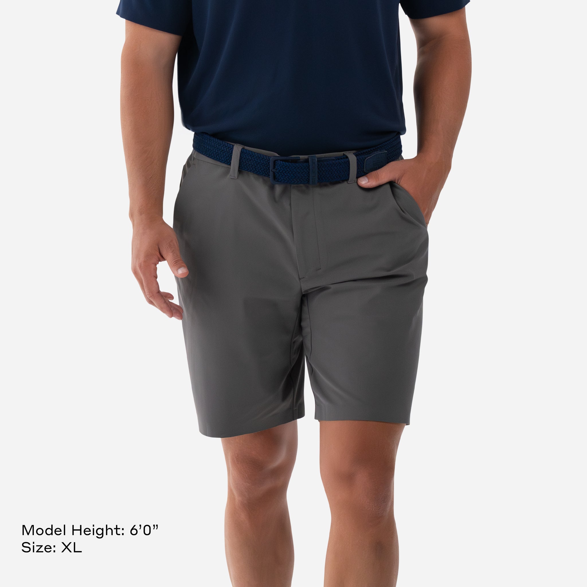 Performance 5-Pocket Short | Charcoal Grey | Luxury Performance