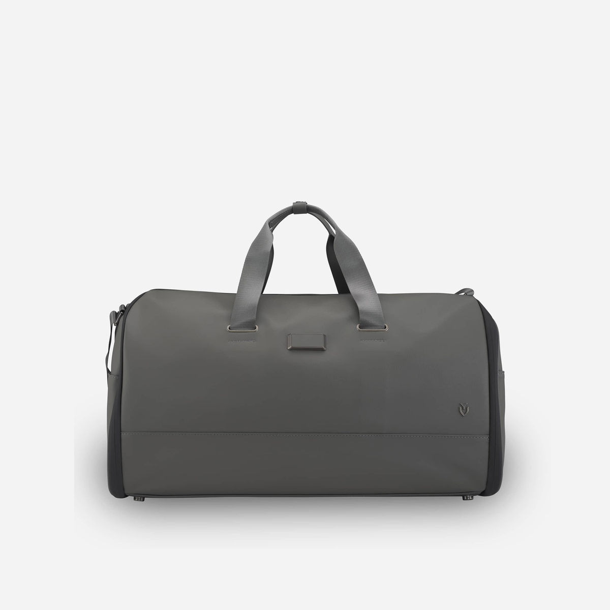 Grey Signature Garment Duffel against a white background #color_pebbled grey