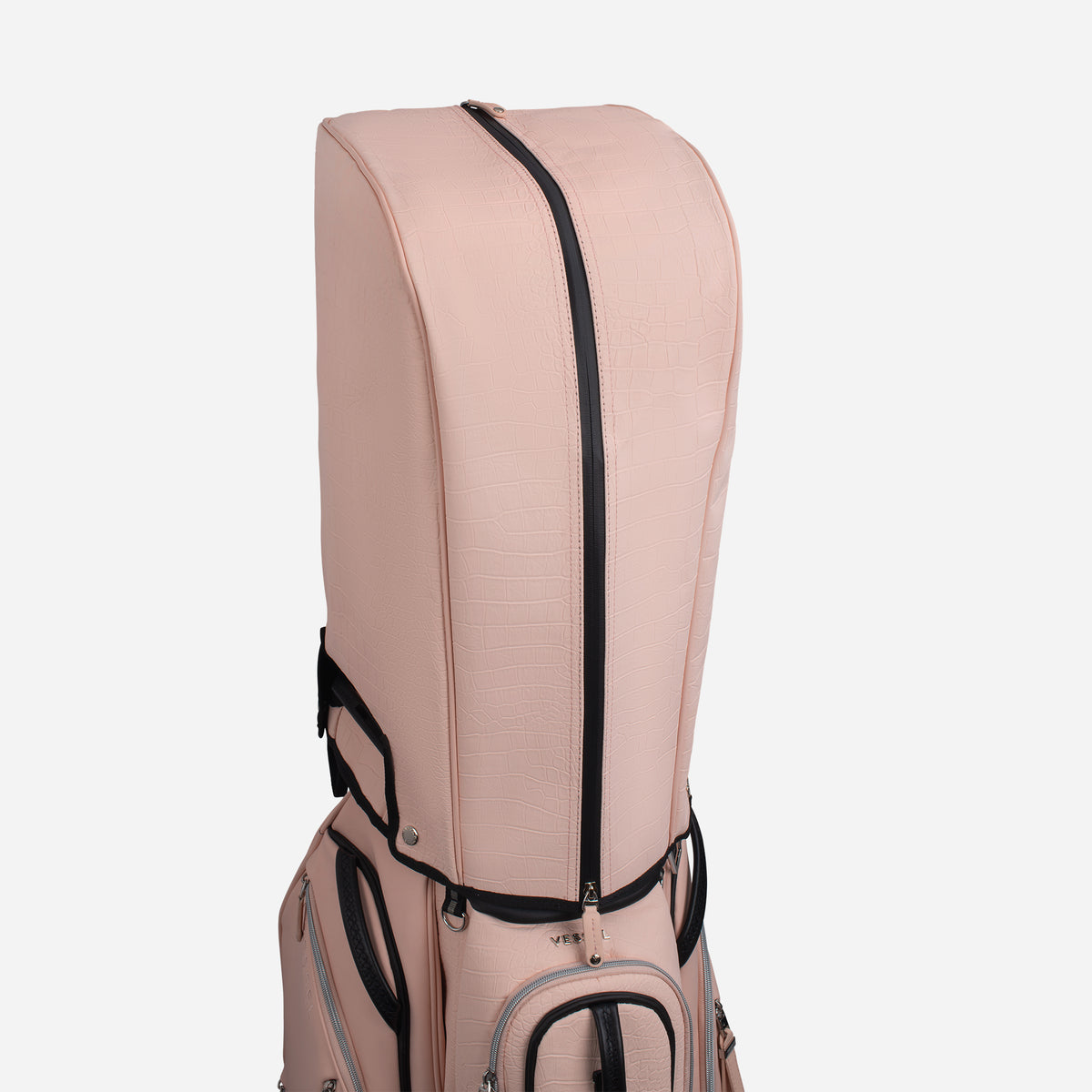 Matching rainhood cover for Lux Pro Cart II Croc Blush cart bag 