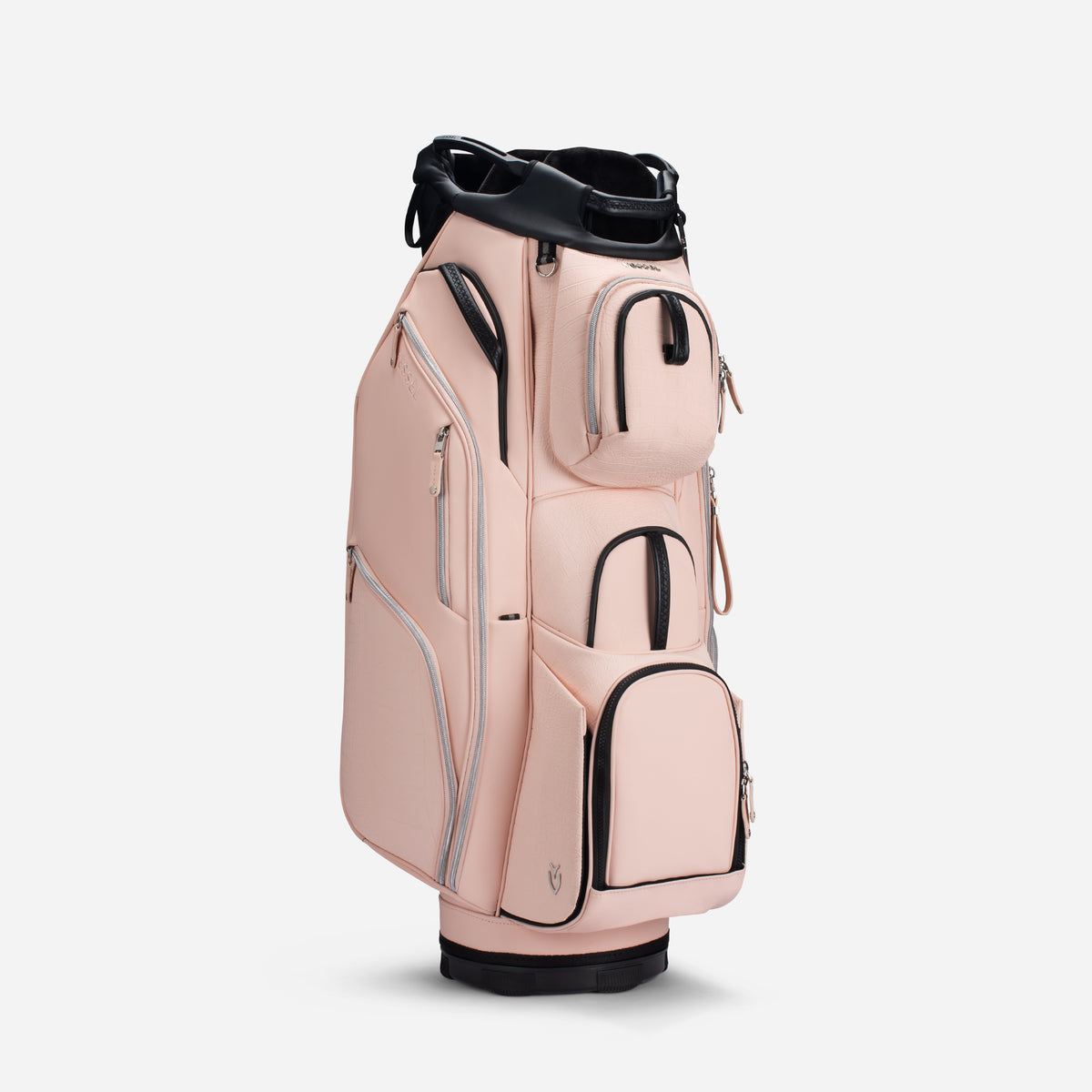 Lux Pro Cart II Croc Blush cart bag turned to the right