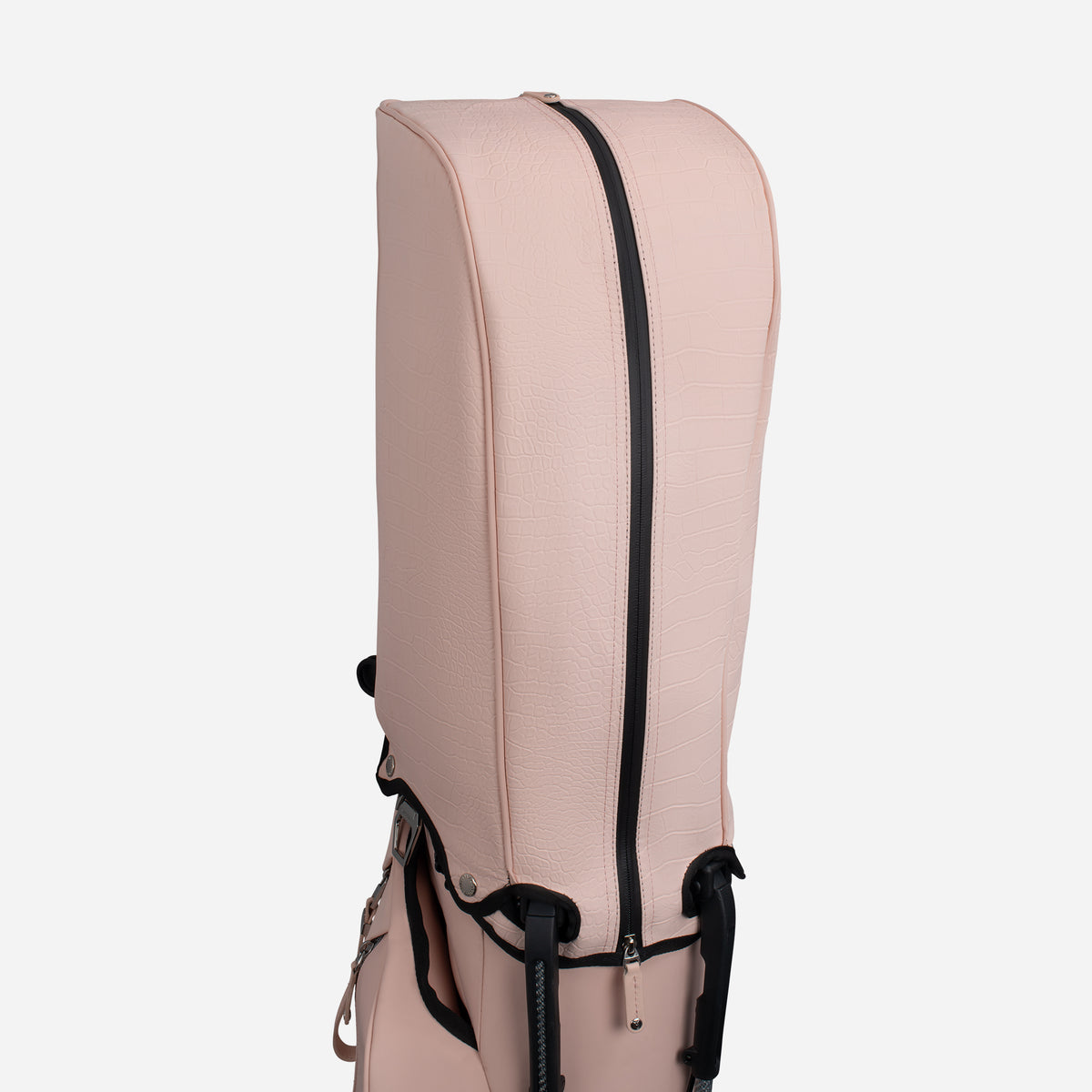 Matching rainhood cover for Lux Stand Croc Blush golf bag 