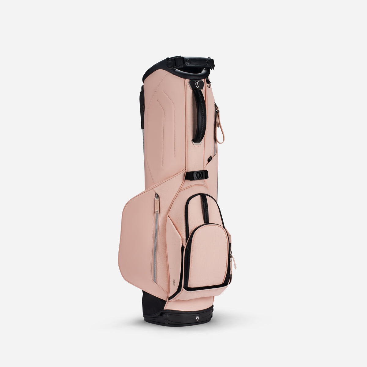 Lux Stand Croc Blush golf bag turned to the right