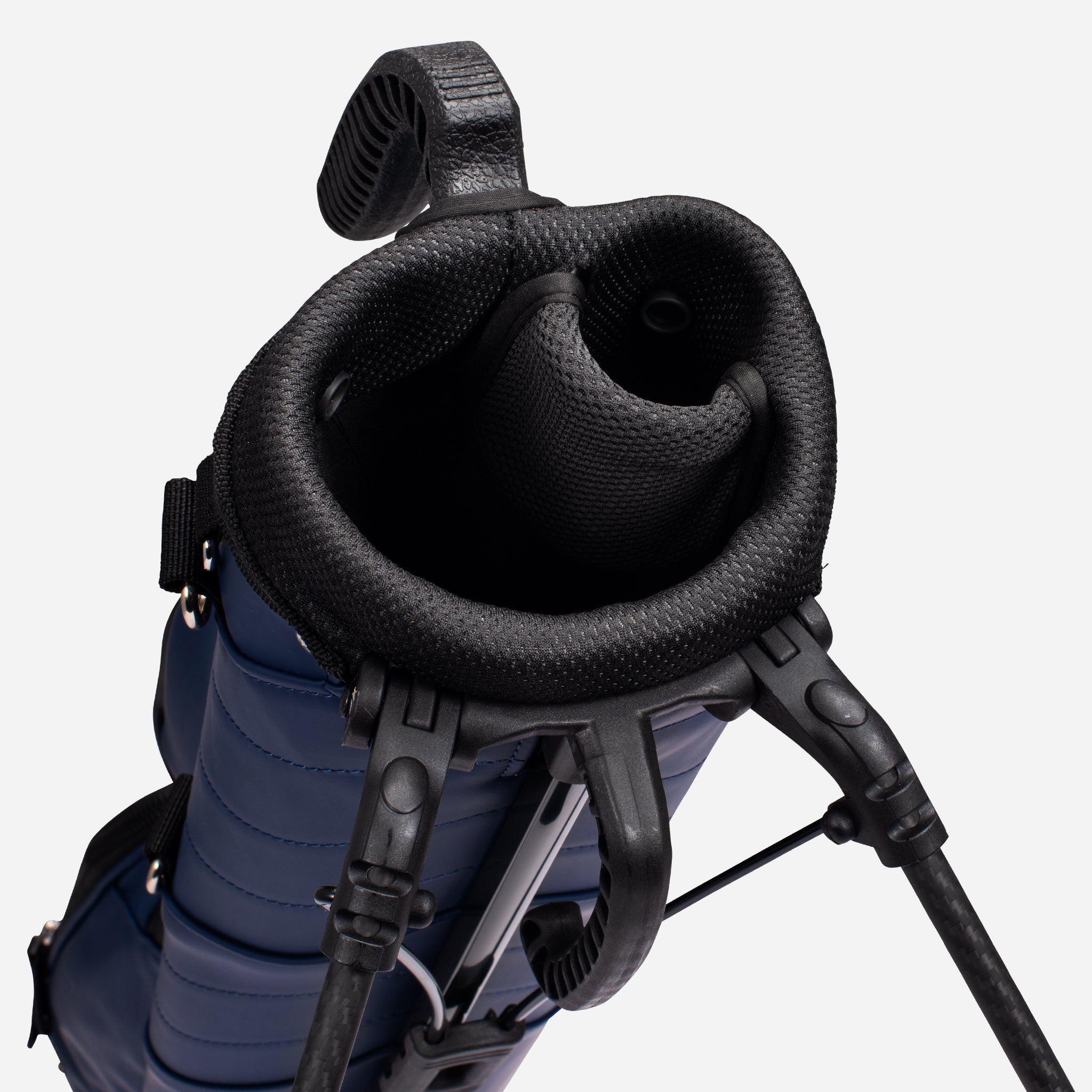 Top view of 2 way divider on Navy Pencil Stand Bag #color_navy