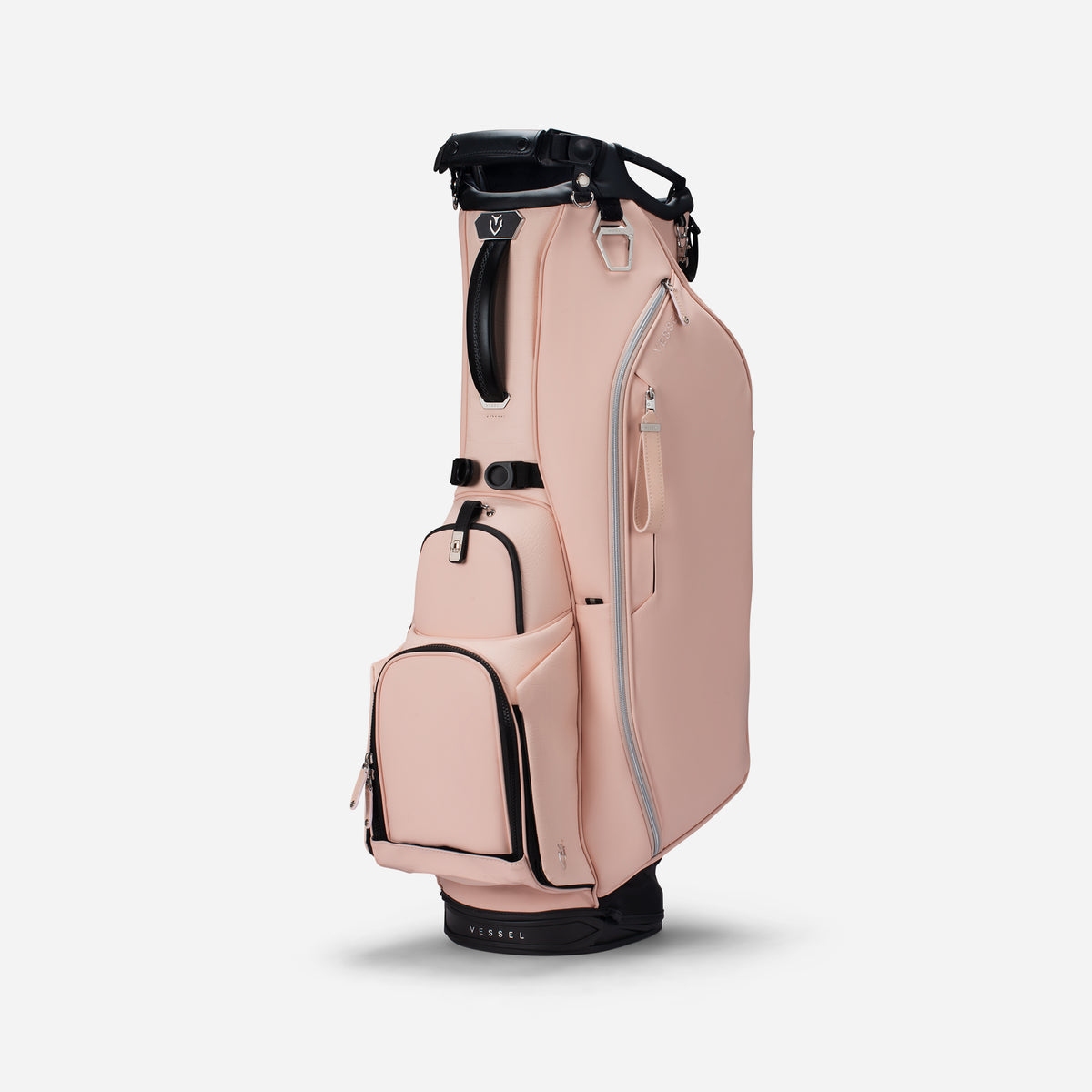 Player VI Stand Croc Blush golf bag standing vertically